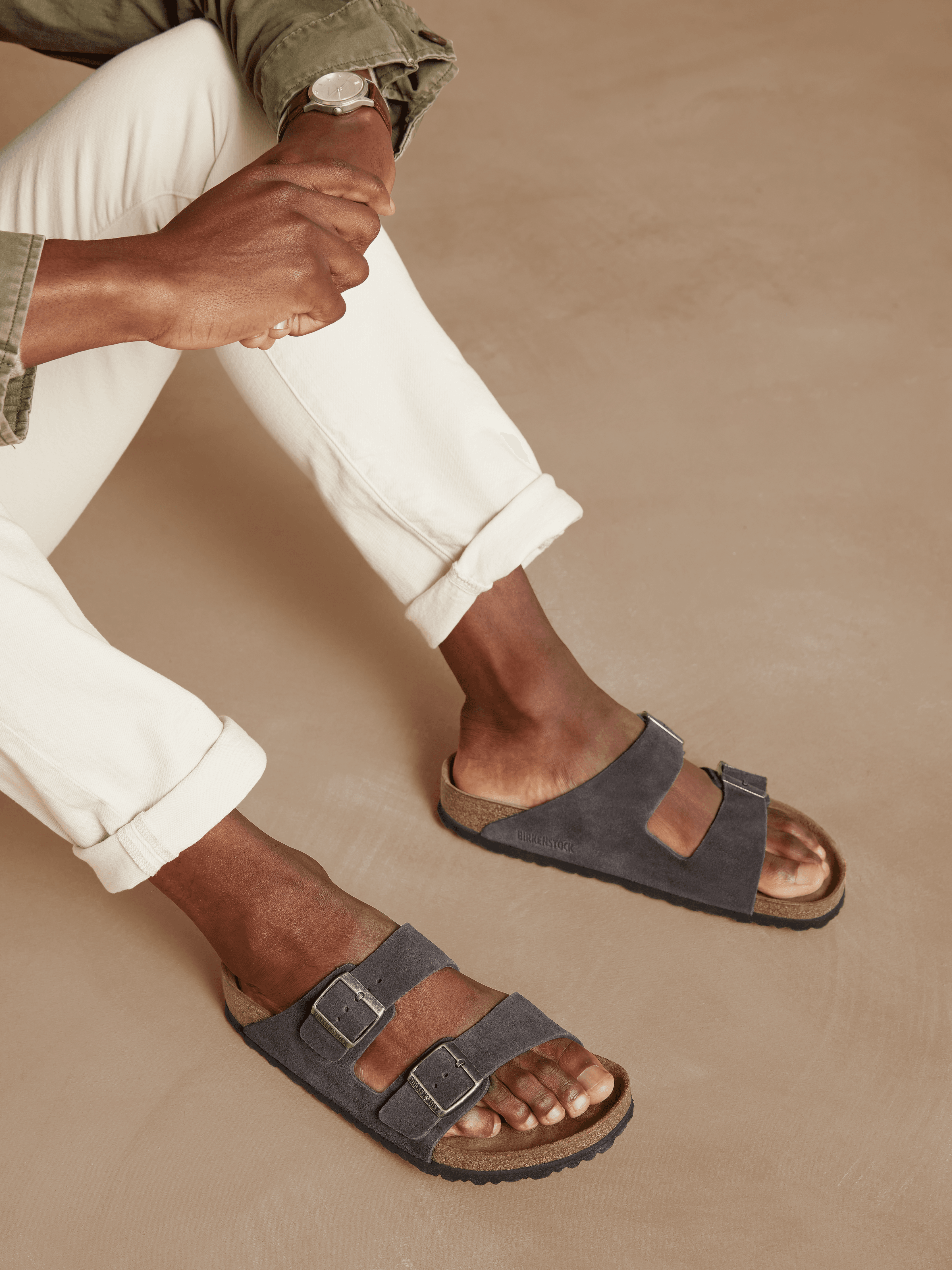 Birkenstock Men's Arizona Soft Footbed - Velvet Gray | Faherty Brand