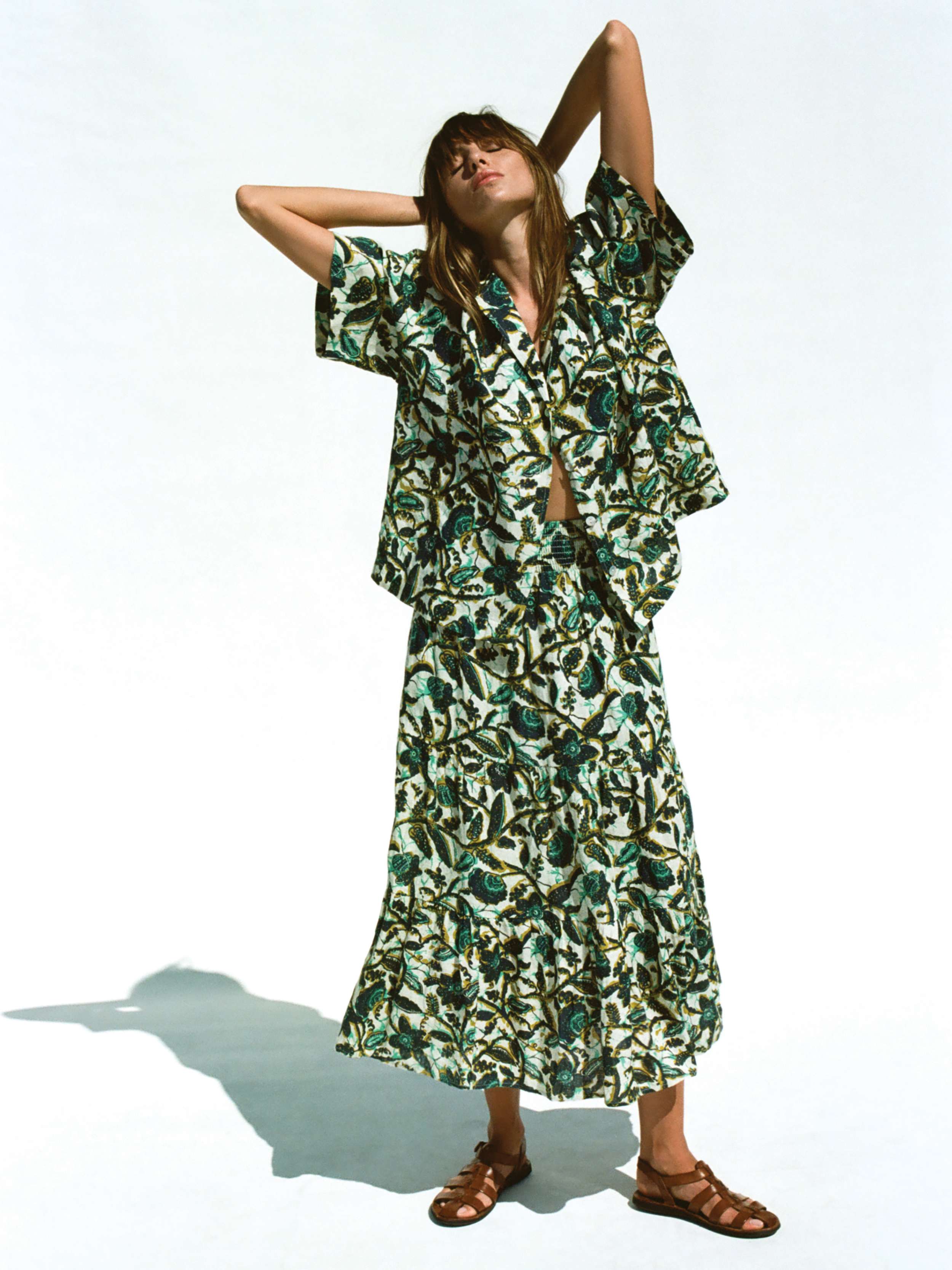 Montecito Linen Maxi Skirt - Tropics | Faherty Brand