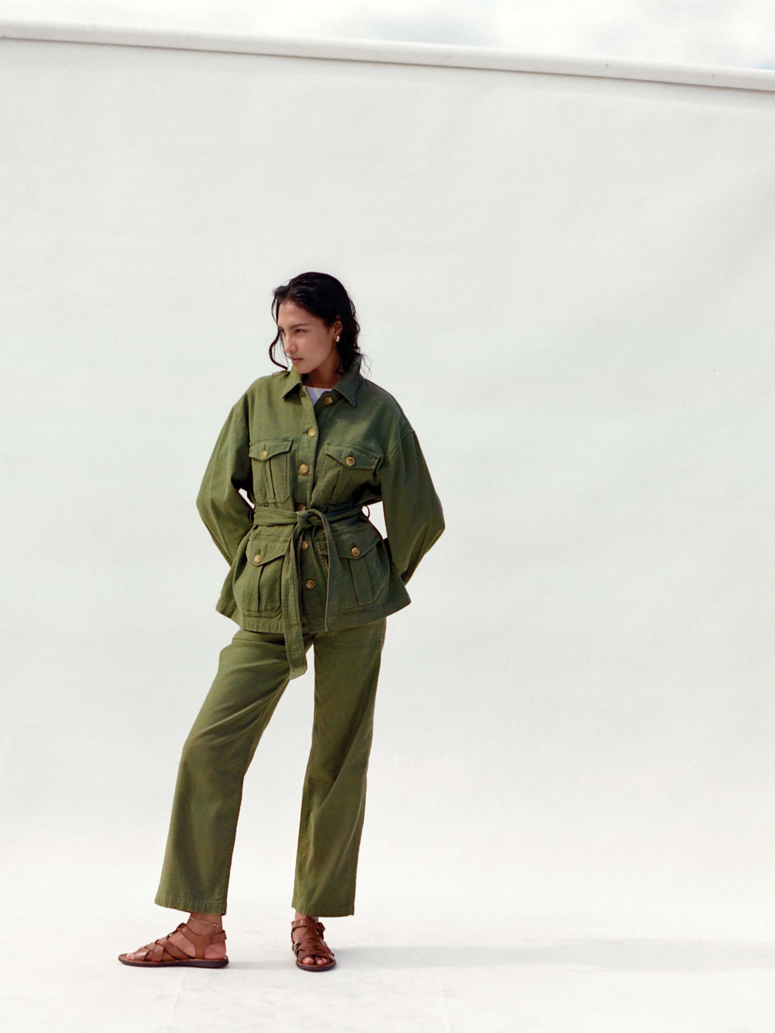 Soft Stretch Safari Jacket - Moss | Faherty Brand