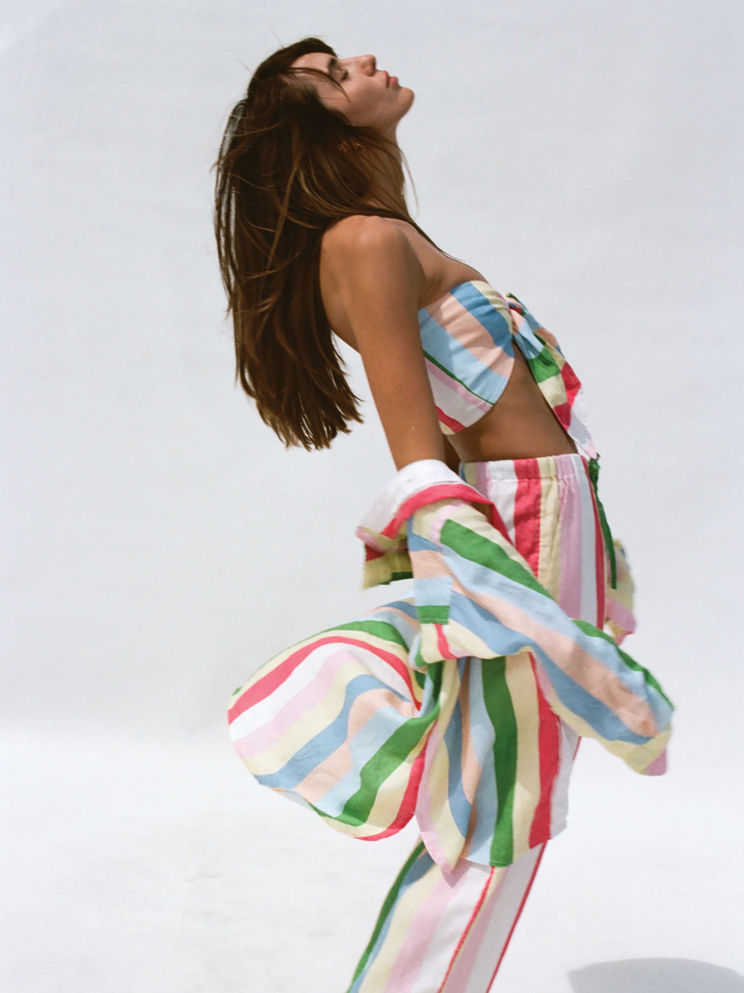 Laguna Linen Bandeau Top - Sunbeam Stripe | Faherty Brand