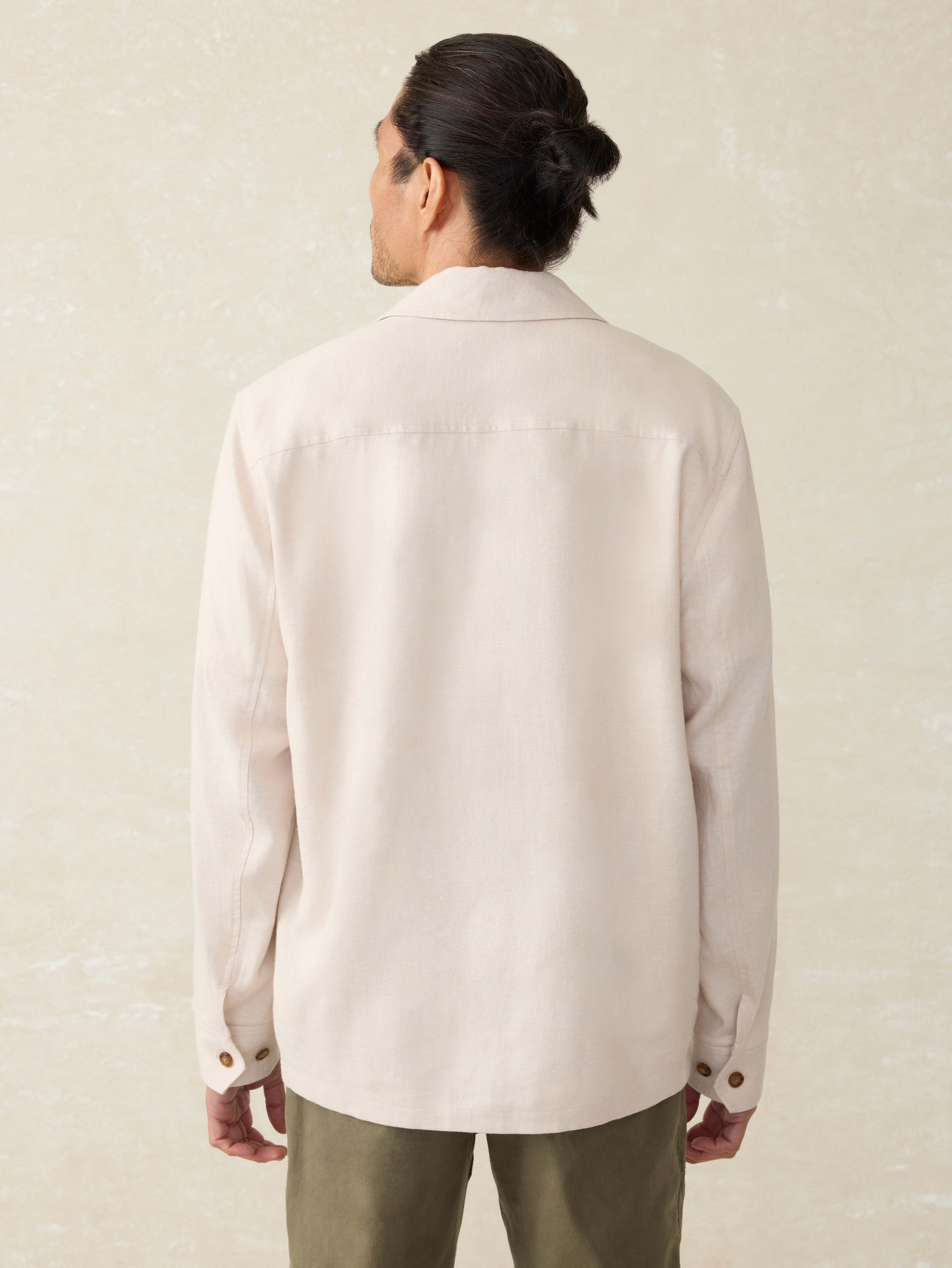 Movement™ Linen Shirt Jacket - Dorset Sand | Faherty Brand