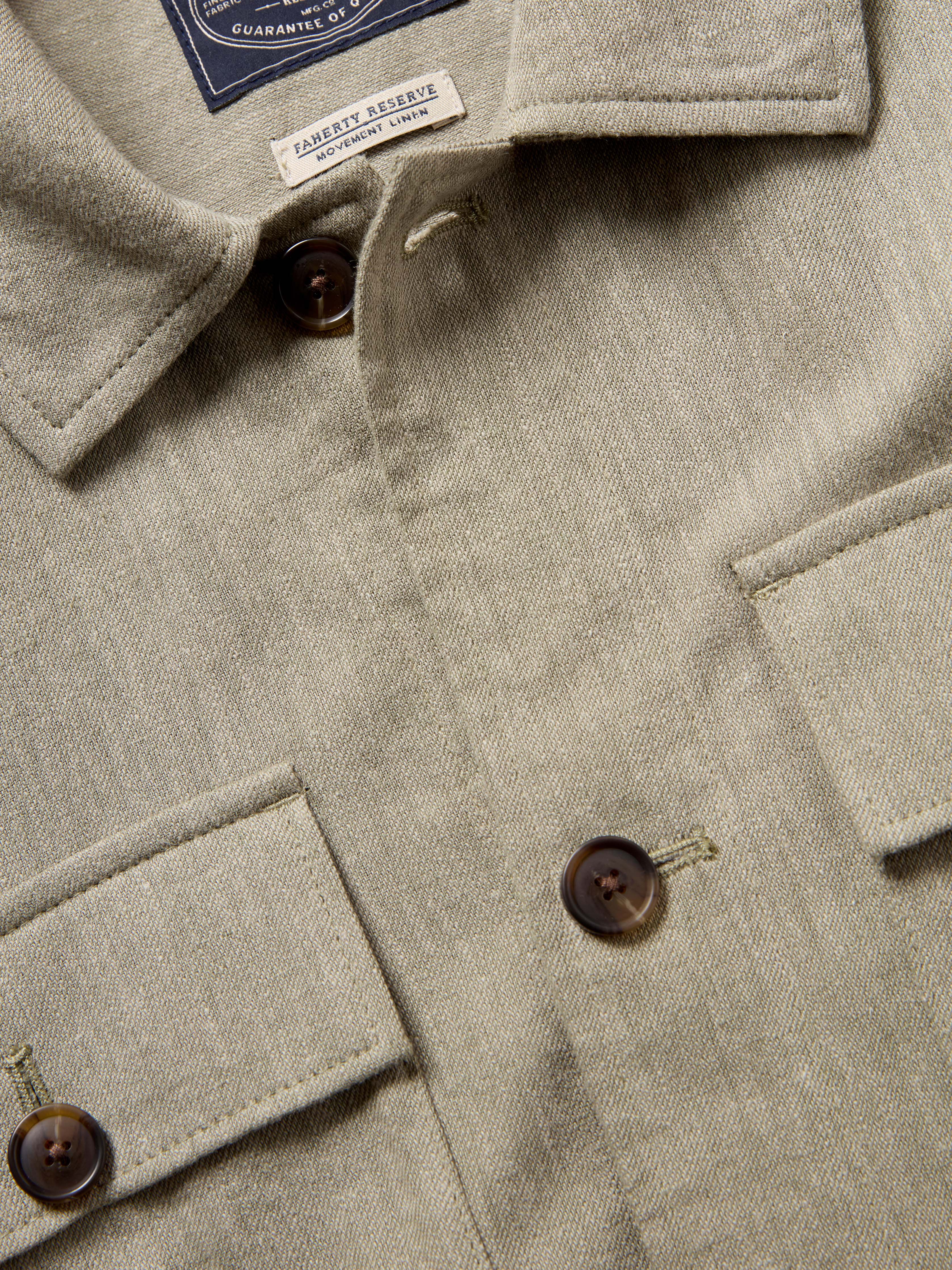 Movement™ Linen Shirt Jacket - Sage Cliff | Faherty Brand