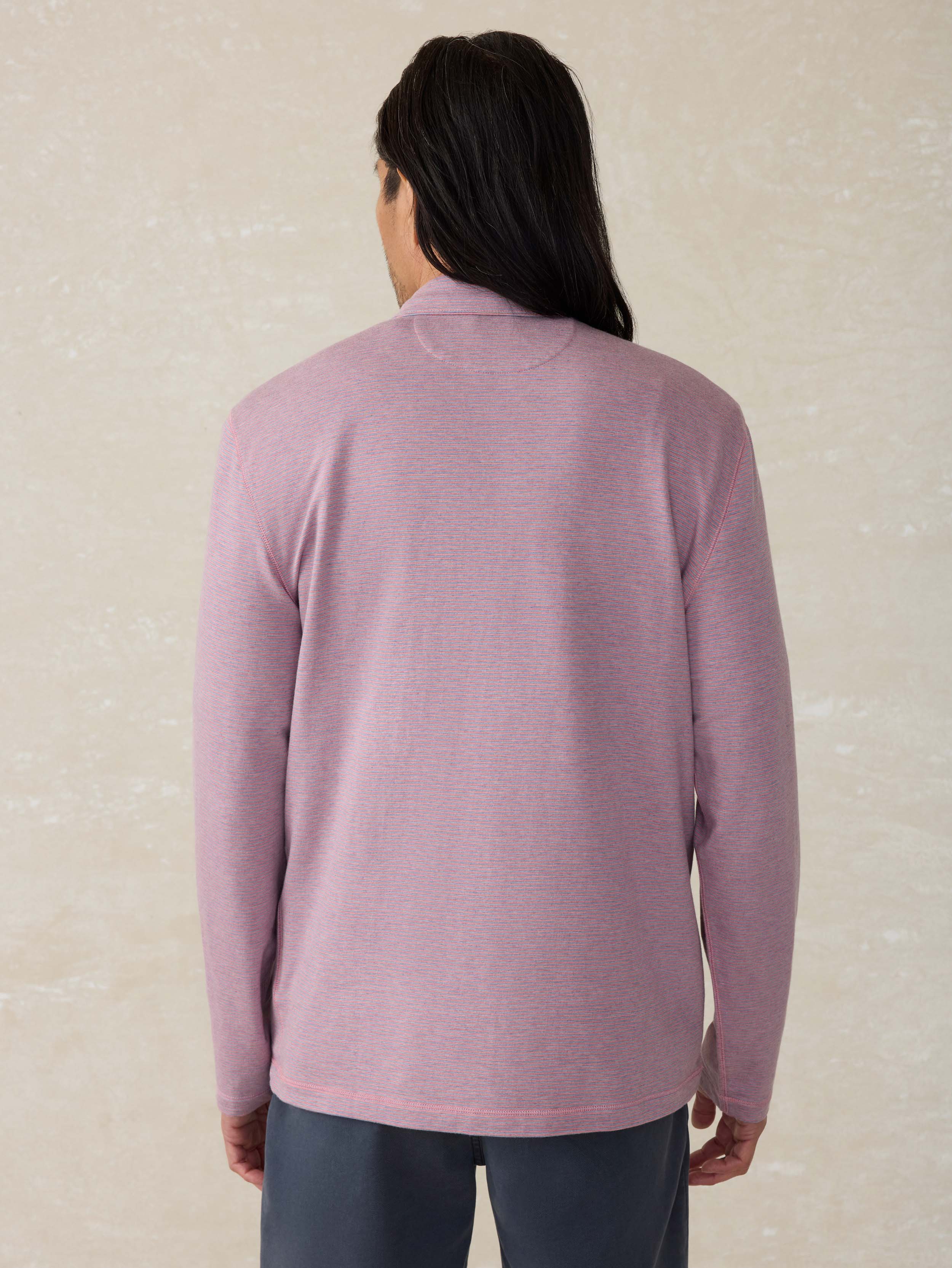 Movement™ Quarter Zip - Rose Creek Stripe | Faherty Brand