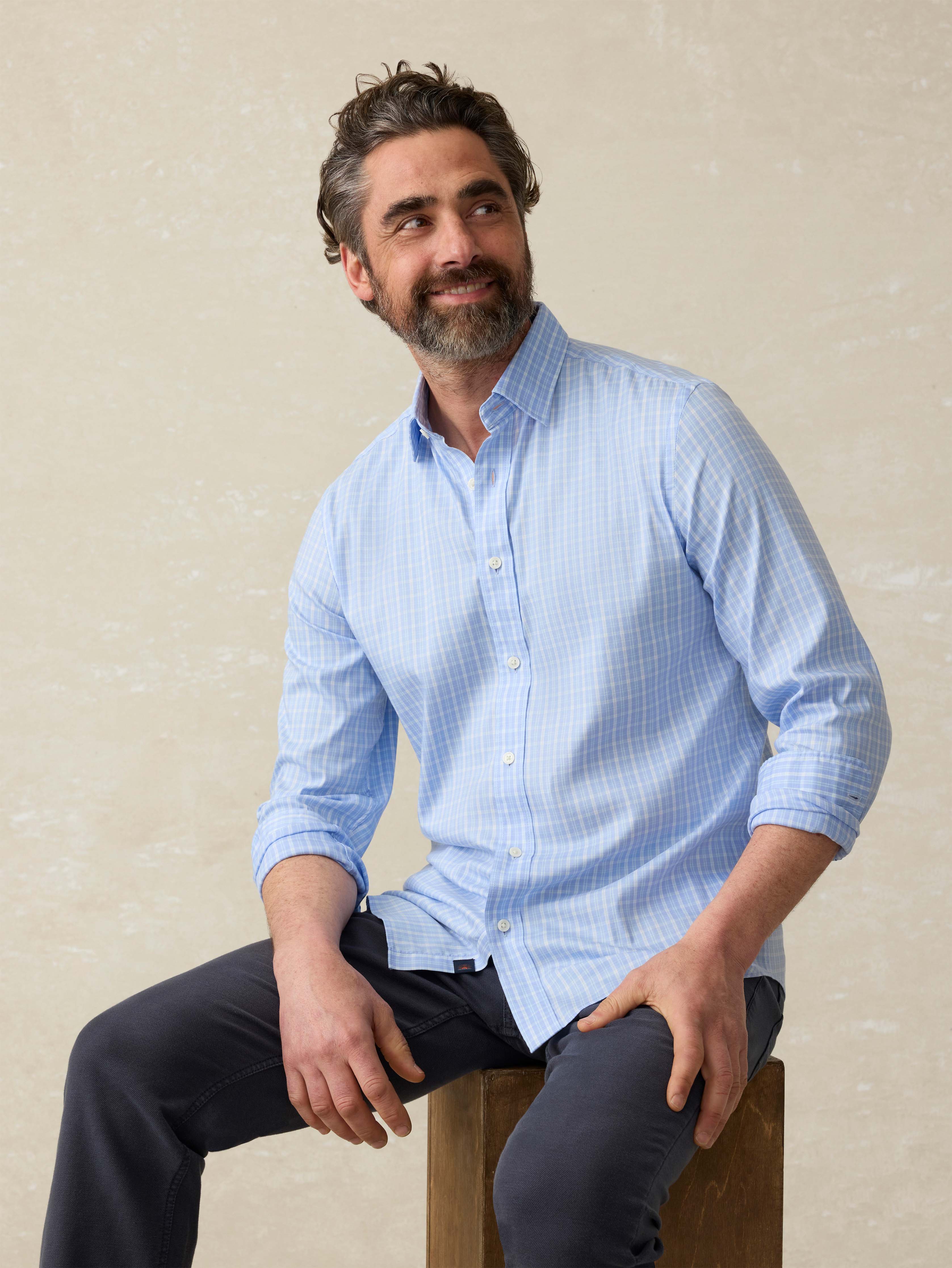 The Movement™ Shirt - Sky Shore Plaid | Faherty Brand