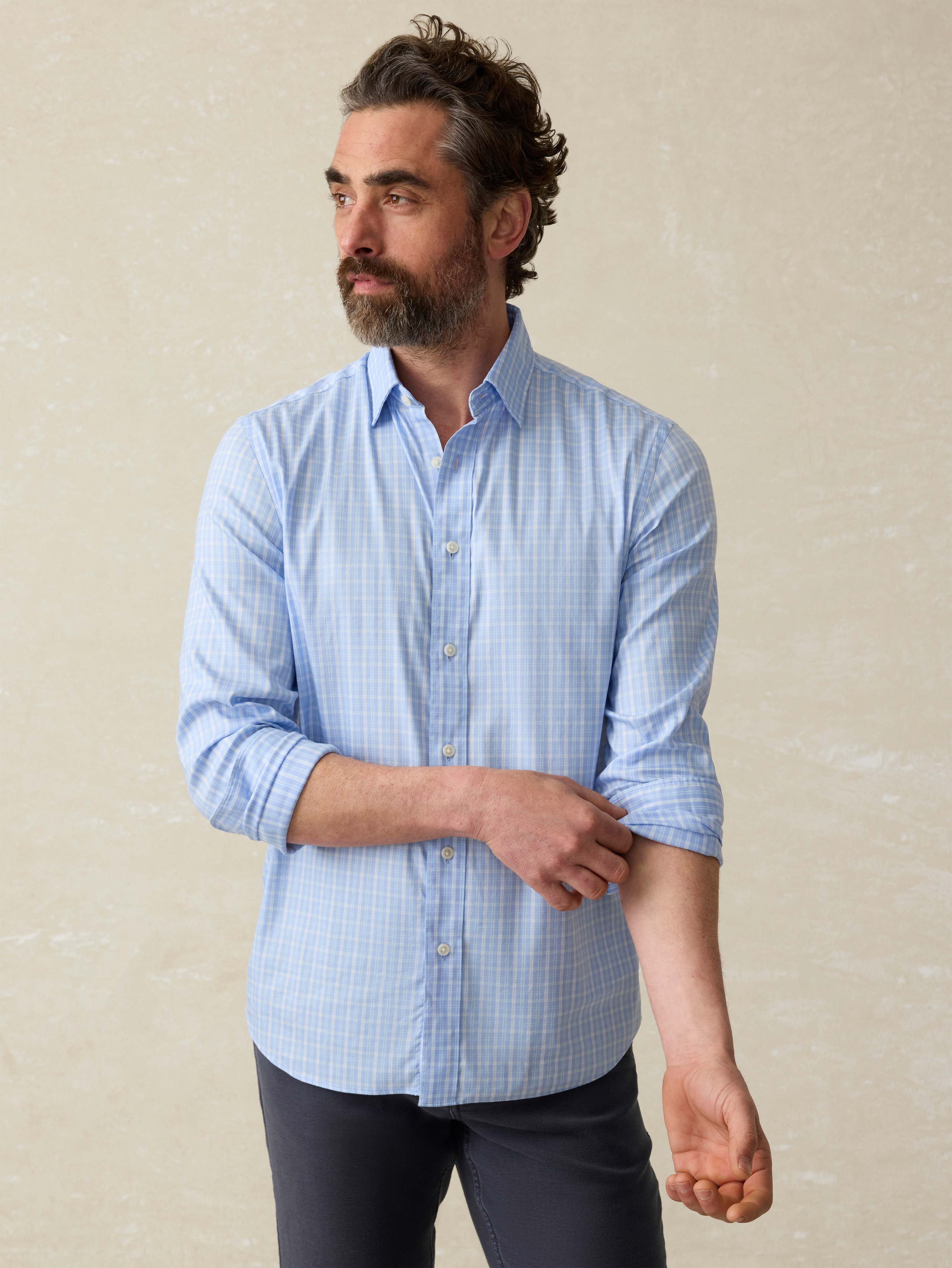 The Movement™ Shirt - Sky Shore Plaid | Faherty Brand