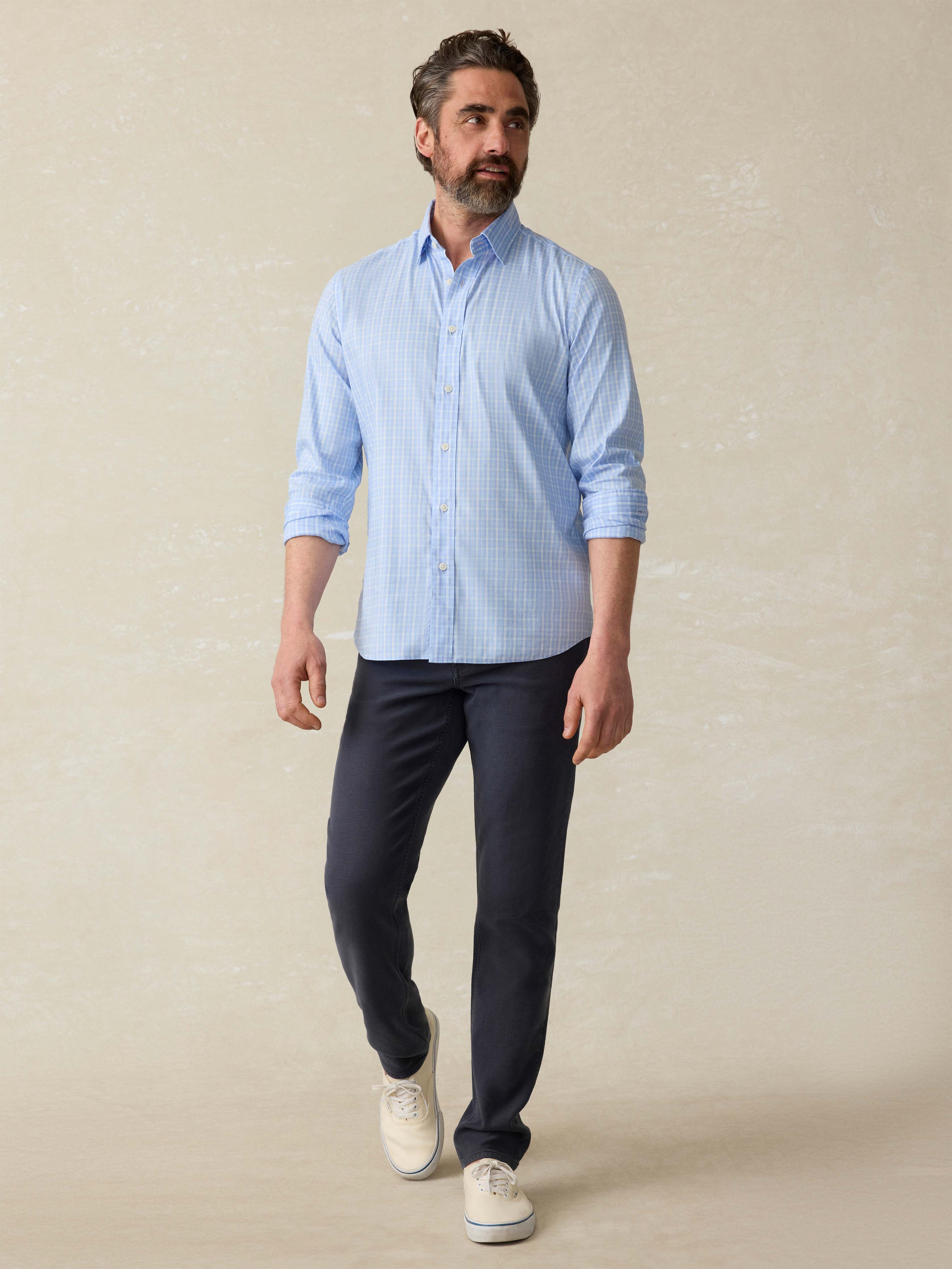 The Movement™ Shirt - Sky Shore Plaid | Faherty Brand