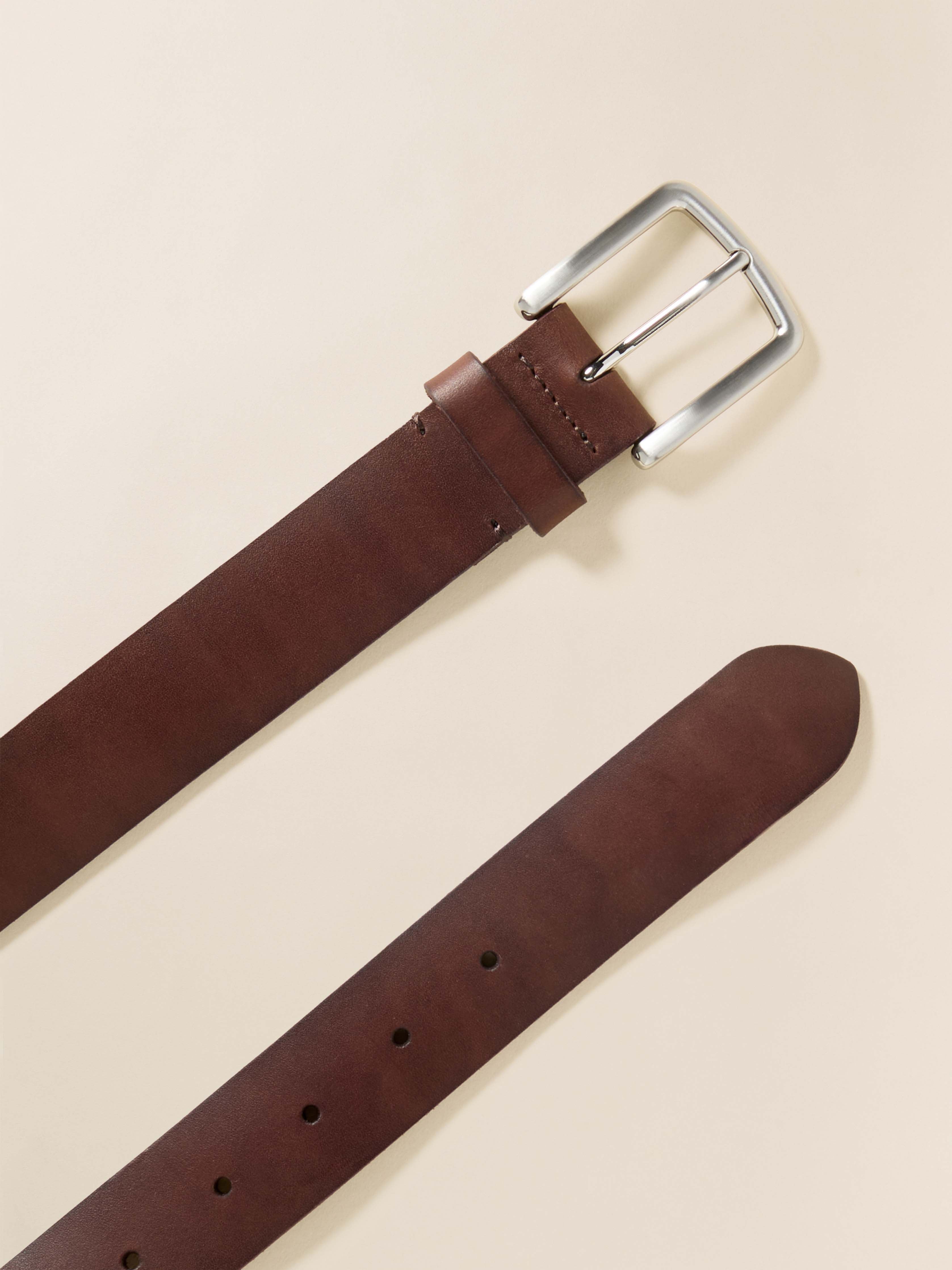 Mens Leather Belt - Saddle Brown | Faherty Brand