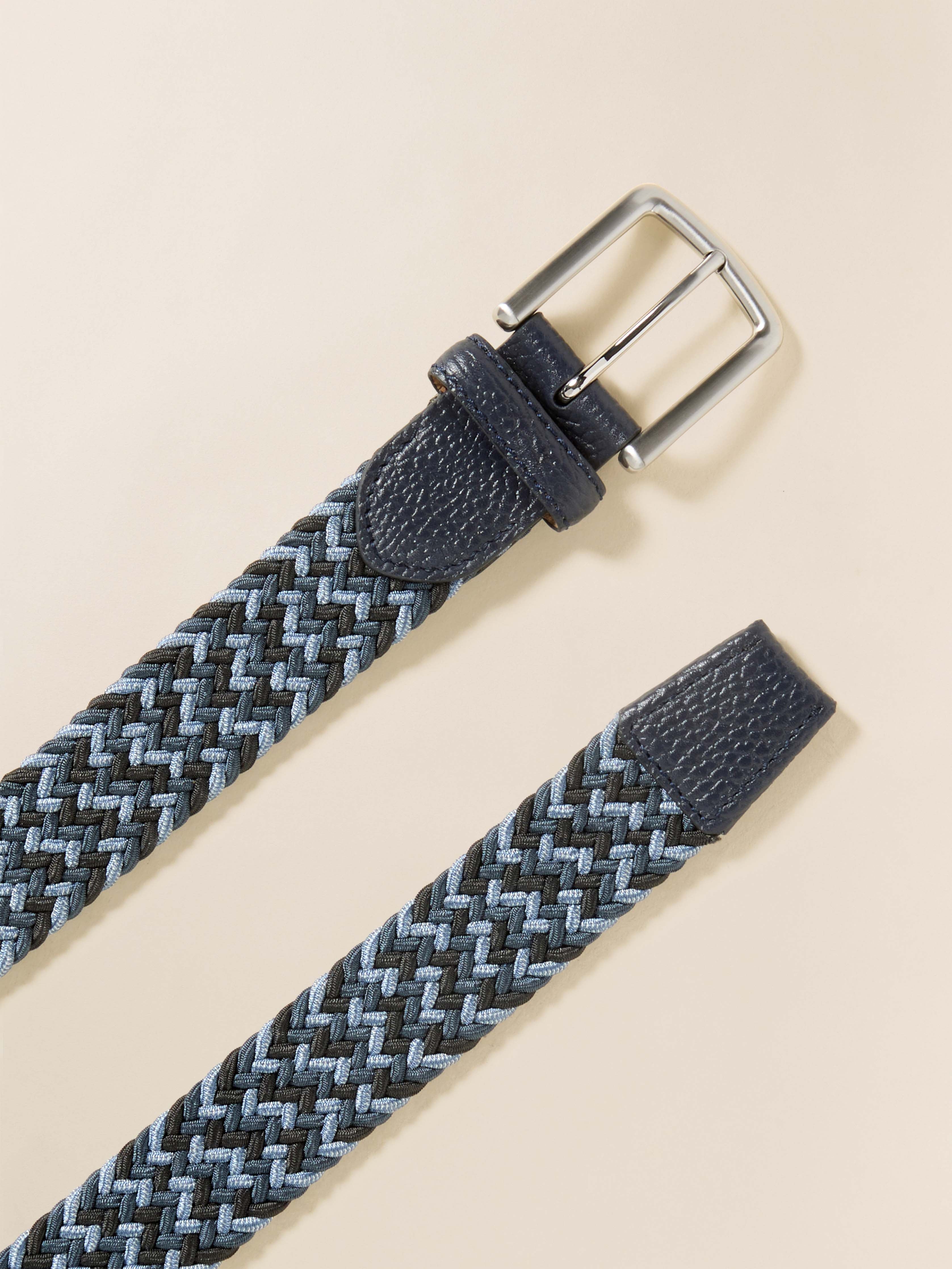 Mens Stretch Woven Belt - Blue Multi | Faherty Brand