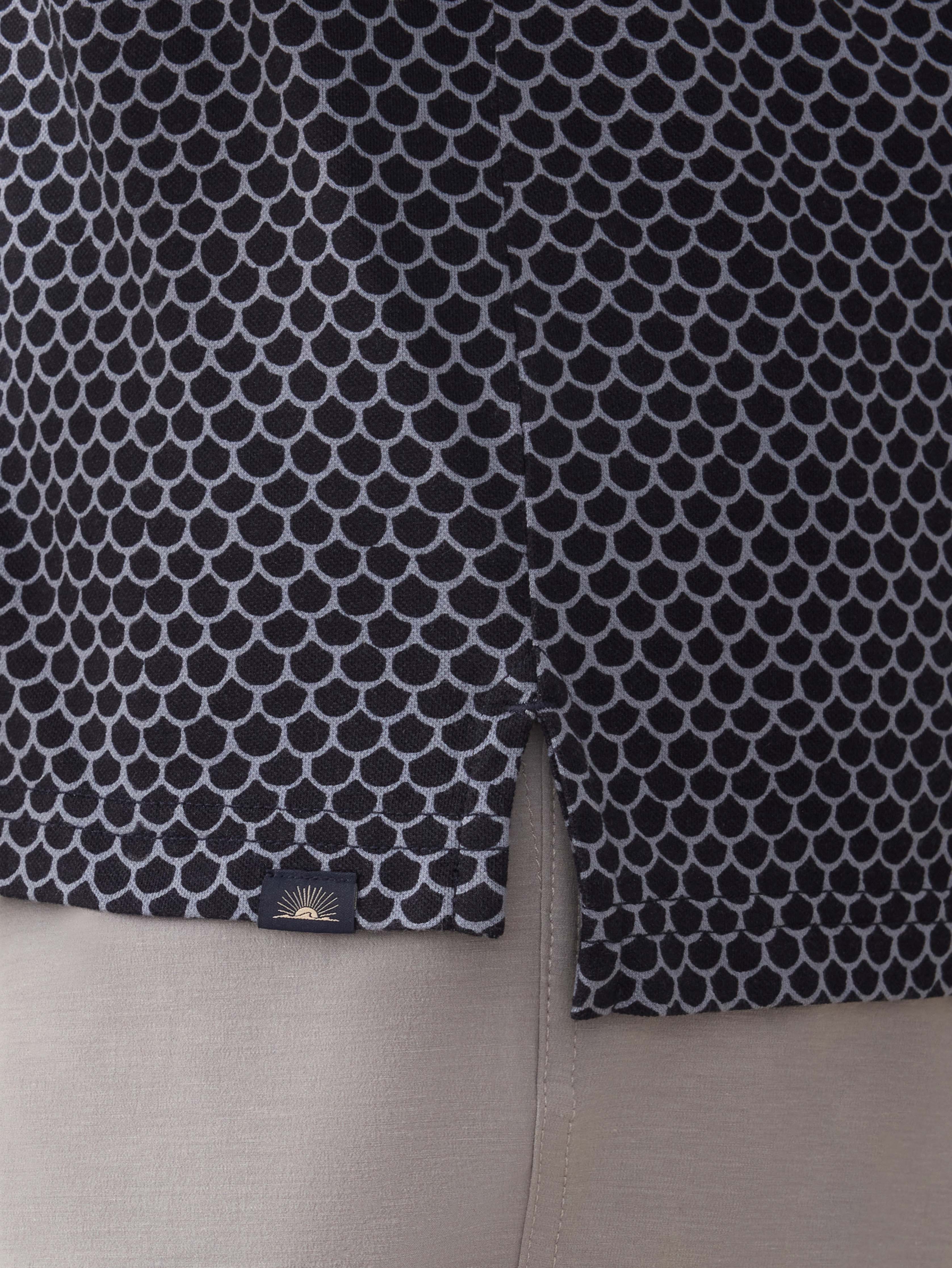 Short-Sleeve Movement™ Pique Polo - Midnight Fishscale | Faherty Brand