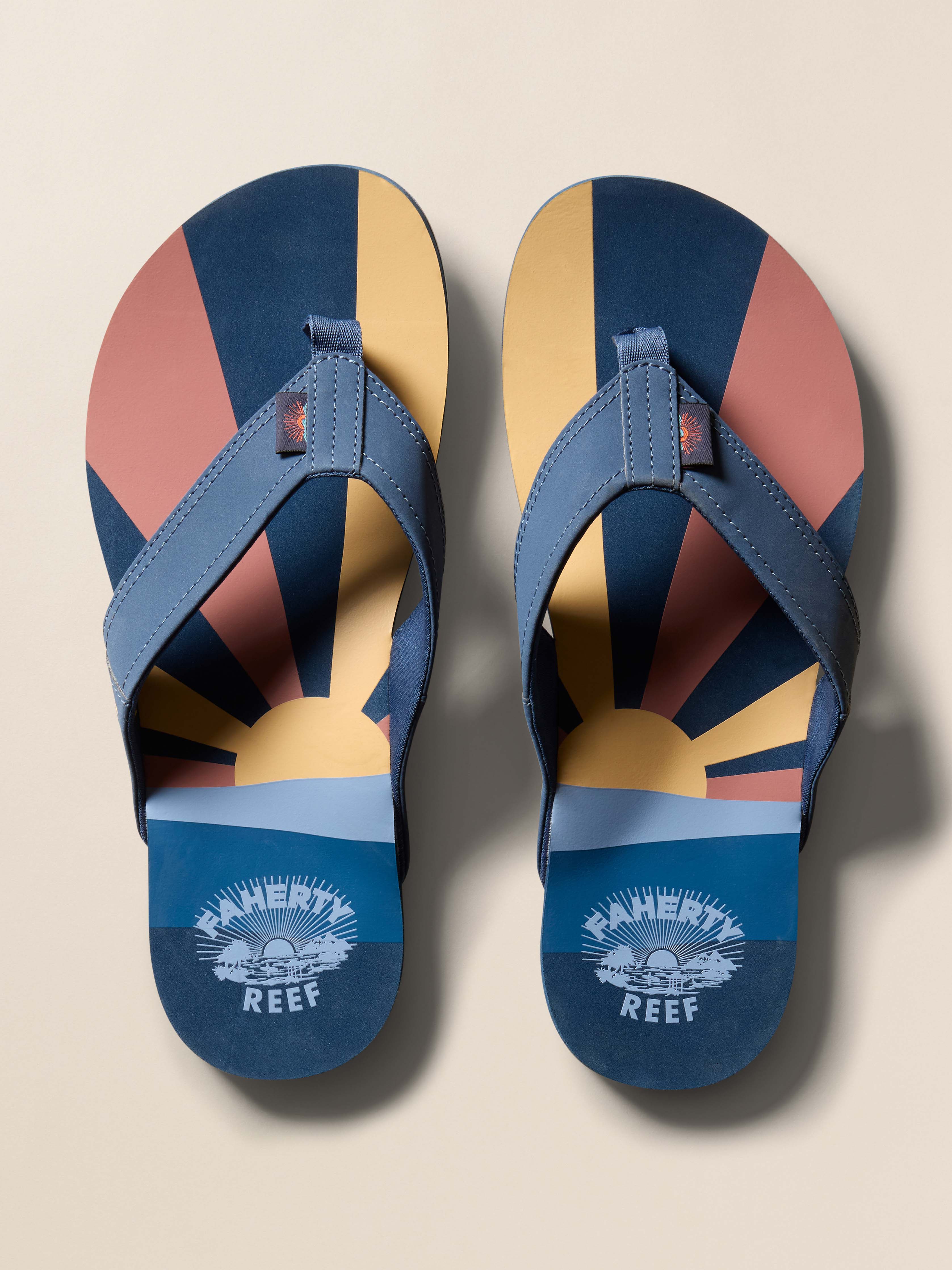 Faherty X Reef Unisex Eva Flip Flop - Indigo Sunrise | Faherty Brand