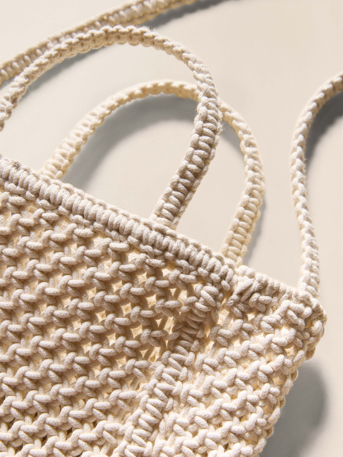 Sunwashed Macrame Crossbody - Cream, image 2 of 3