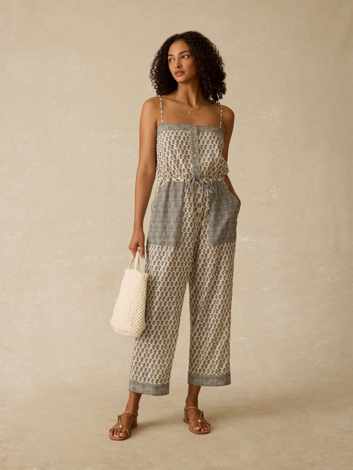 Sunwashed Macrame Crossbody - Cream, image 3 of 3