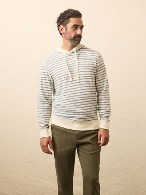 Sunwashed Organic Hoodie - Pearl Ocean Stripe
