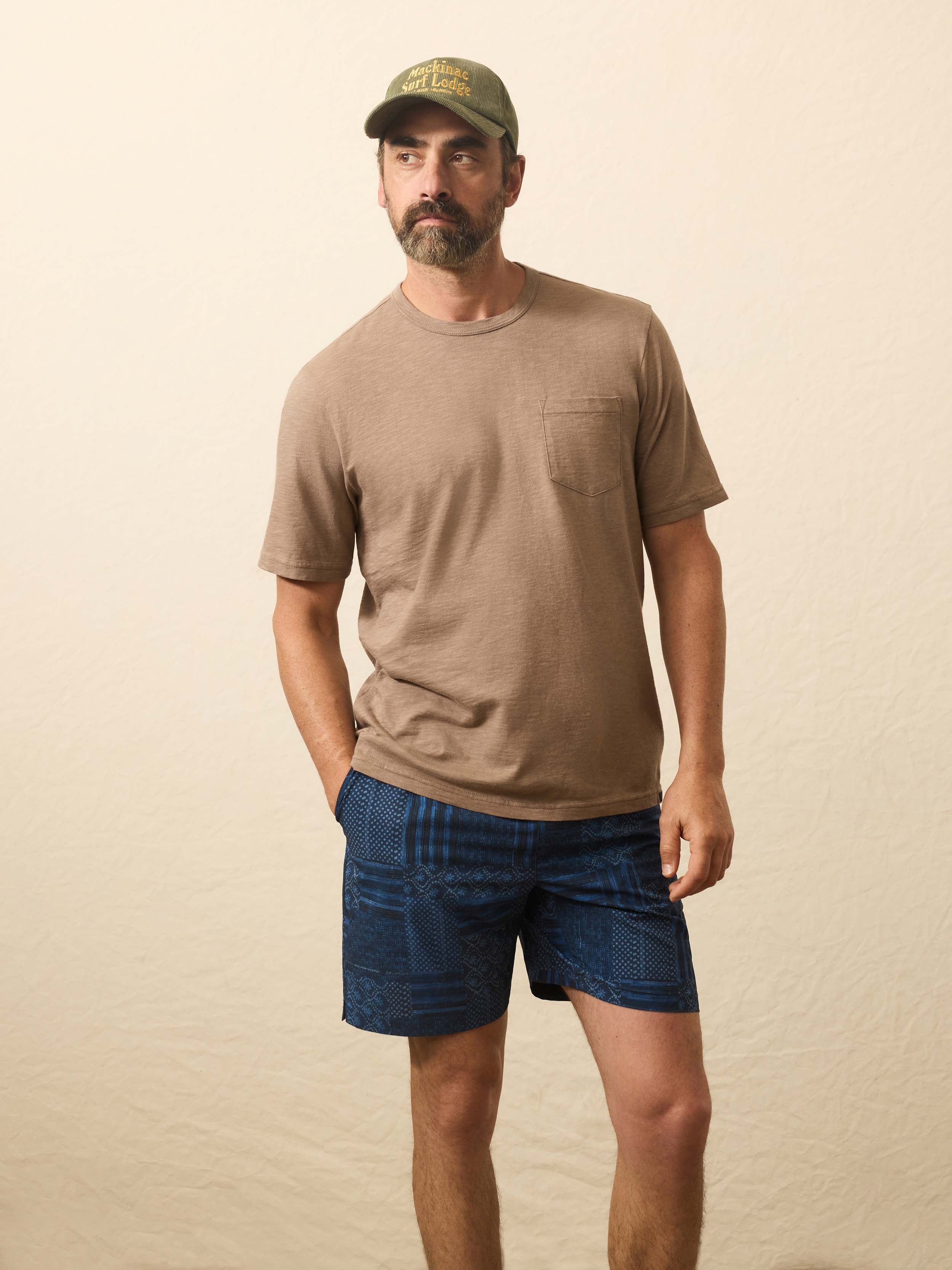 Sunwashed Regenerative Pocket Tee - Walnut Branch | Faherty Brand