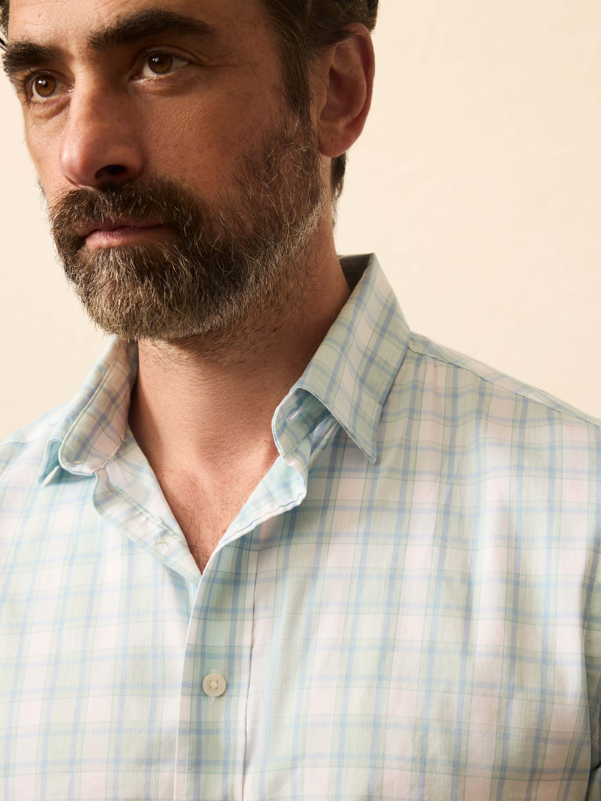 The Movement™ Shirt - Stone Lagoon Plaid | Faherty Brand