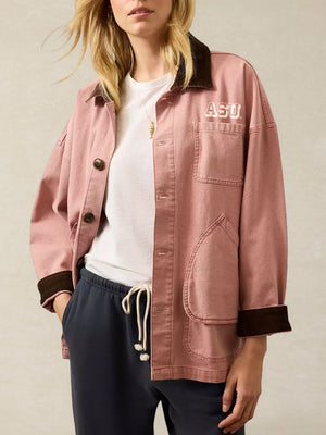 Arizona State University Sunwashed Canvas Barn Jacket - Nostalgia Rose