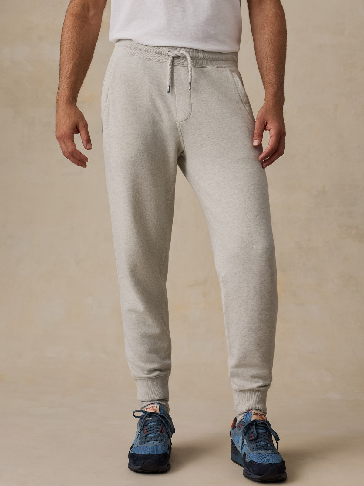 High Standard Fleece Sweatpant - Antique Ivory Heather, image 2 of 6