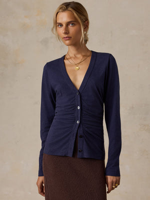 Cotton Hemp Long-Sleeve Top - Baritone Blue