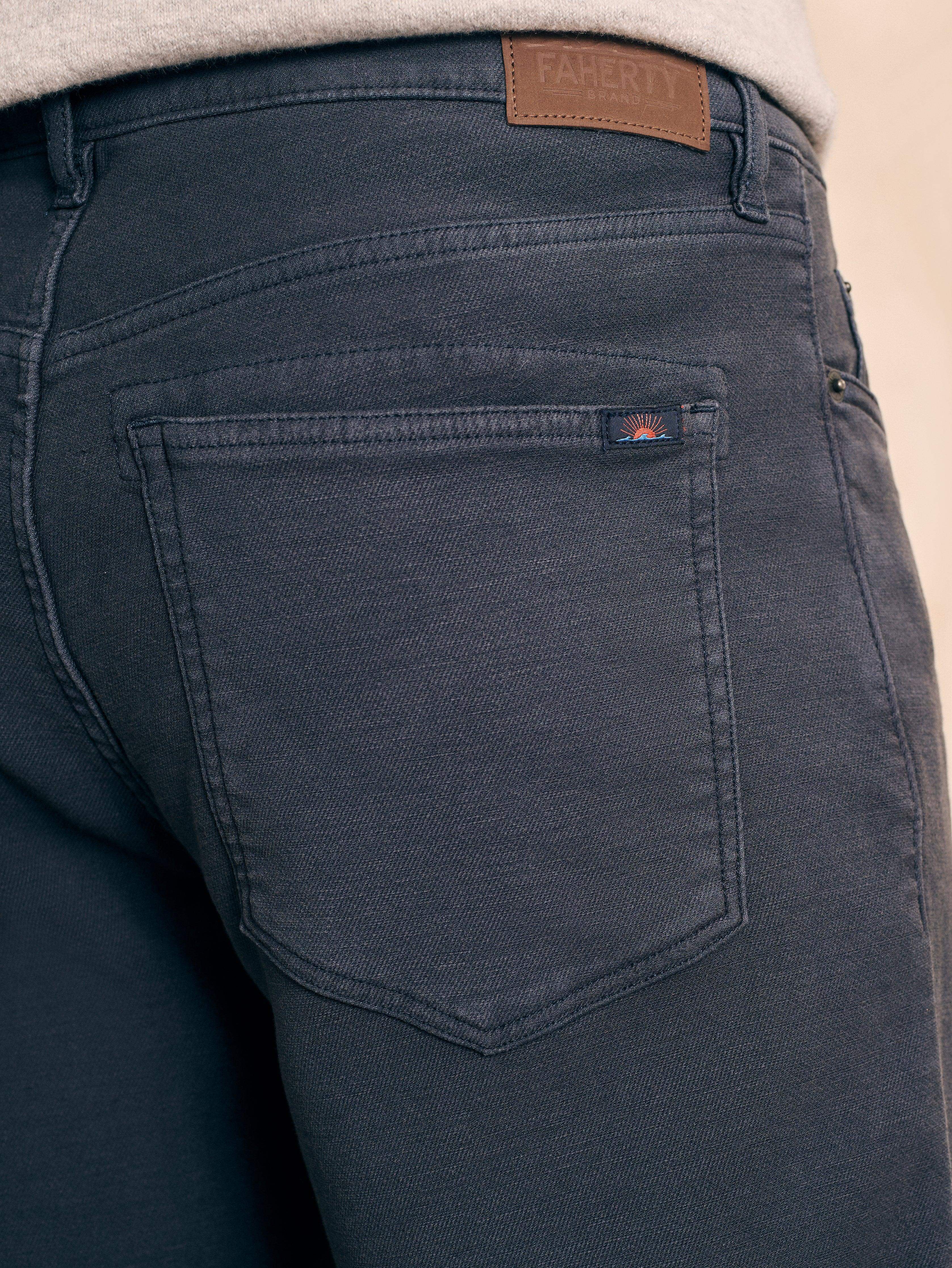 Stretch Terry 5-Pocket Athletic Fit Pant - Navy | Faherty Brand