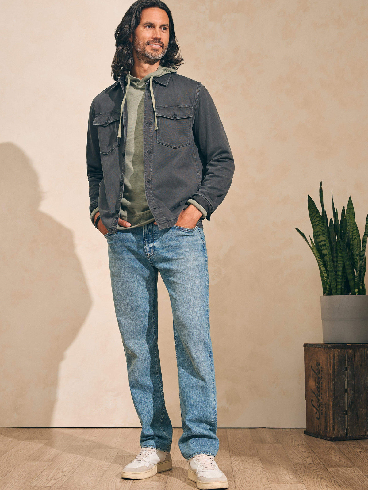  | Slim Straight Denim (34") - Sandy Point Wash | Faherty Brand, image 2 of 5