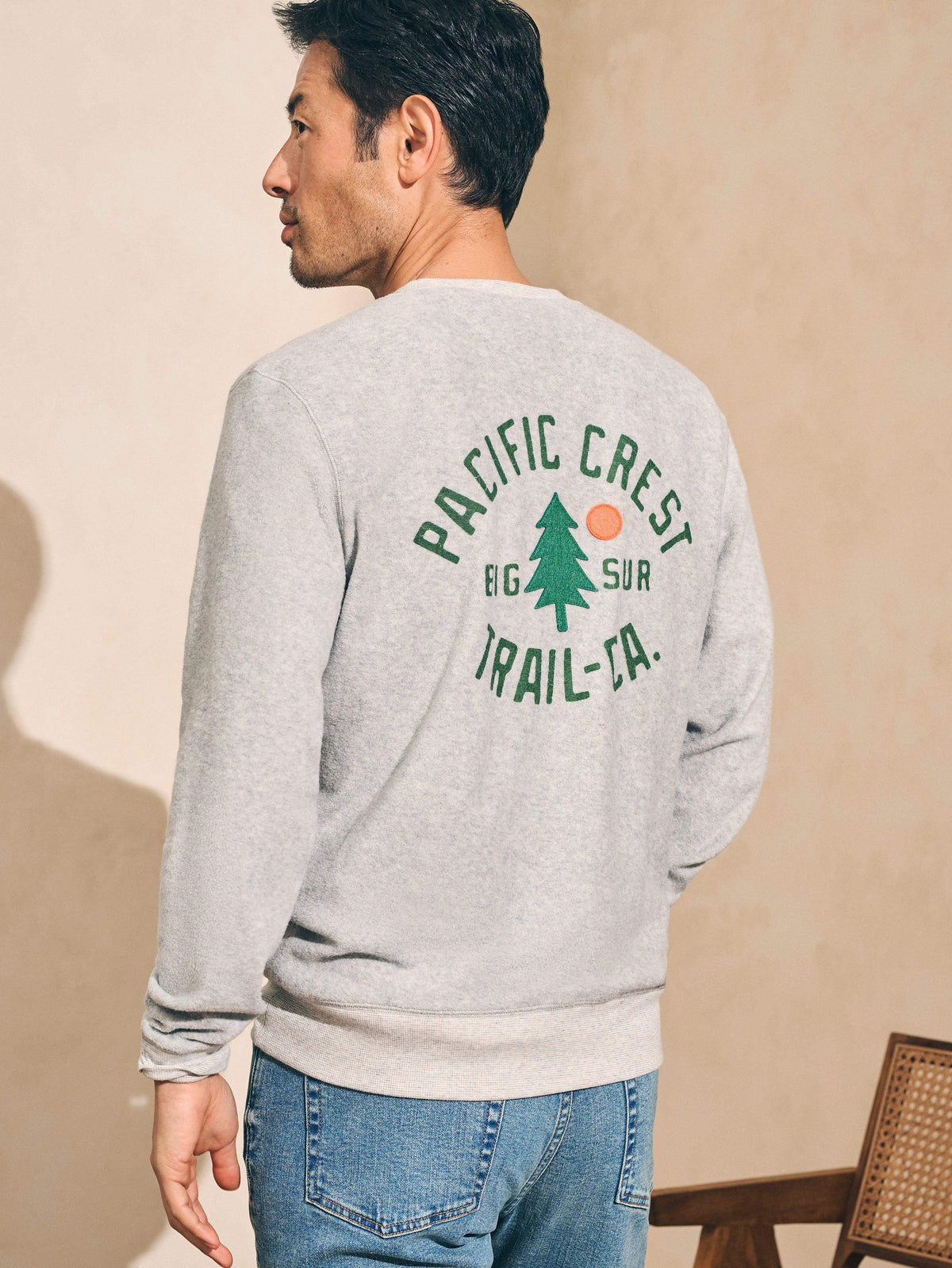 Pacific Crest Beach Fleece Crewneck - Heather Grey, image 2 of 3