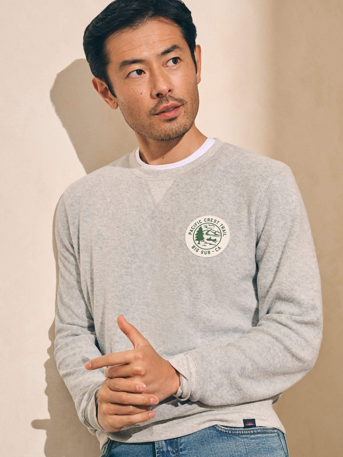 Pacific Crest Beach Fleece Crewneck - Heather Grey, image 1 of 3