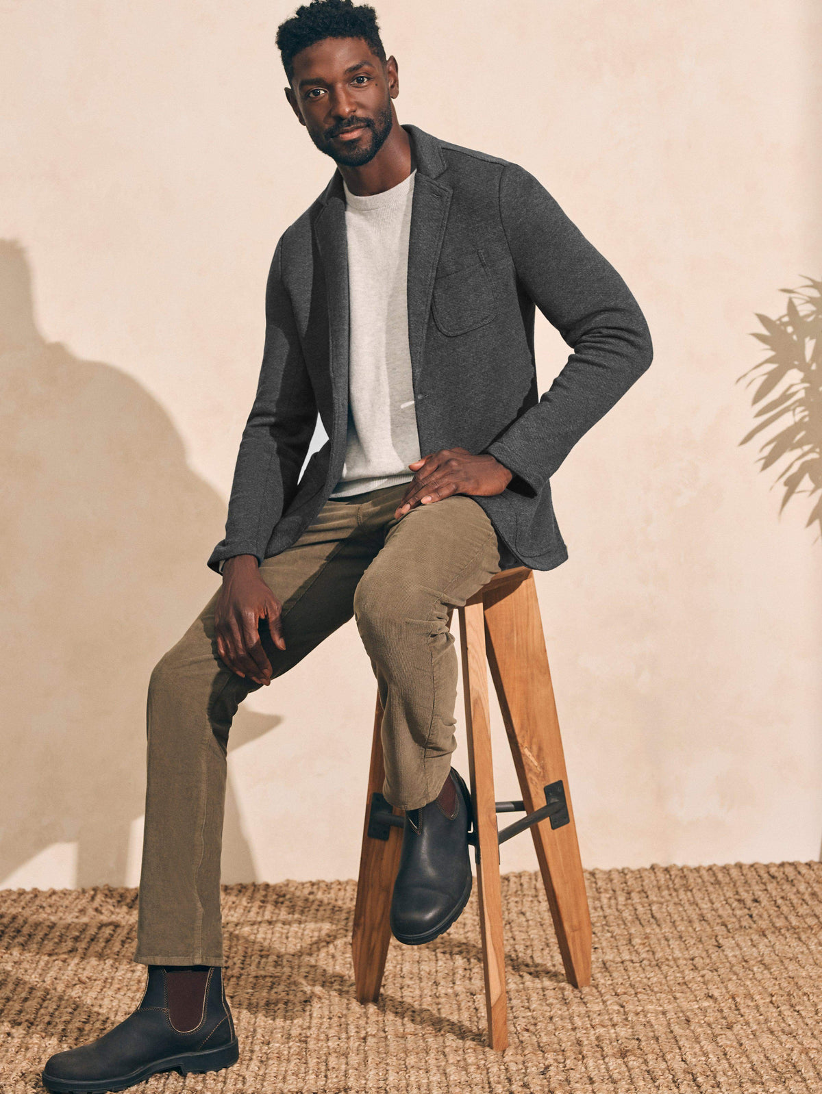 Inlet Knit Blazer - Black Sky Melange, image 6 of 7
