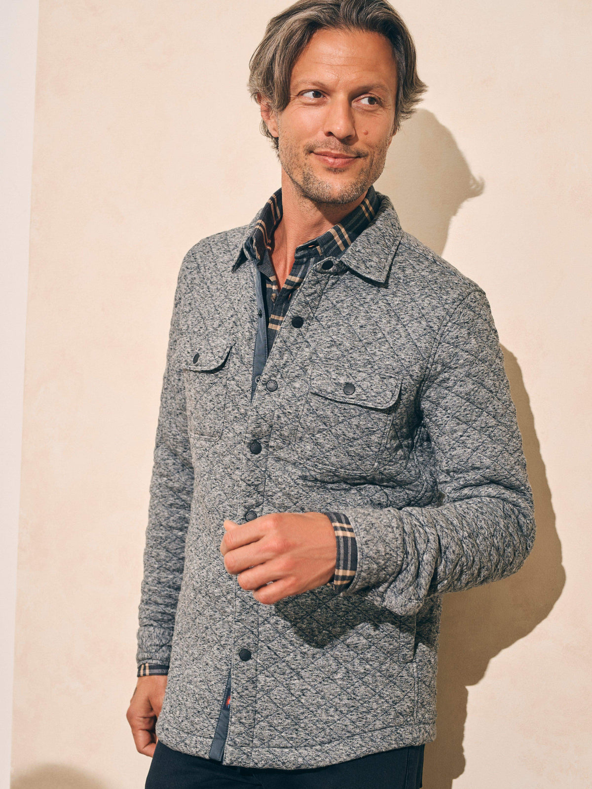 Epic Quilted Fleece CPO (Tall) - Carbon Melange, image 3 of 5