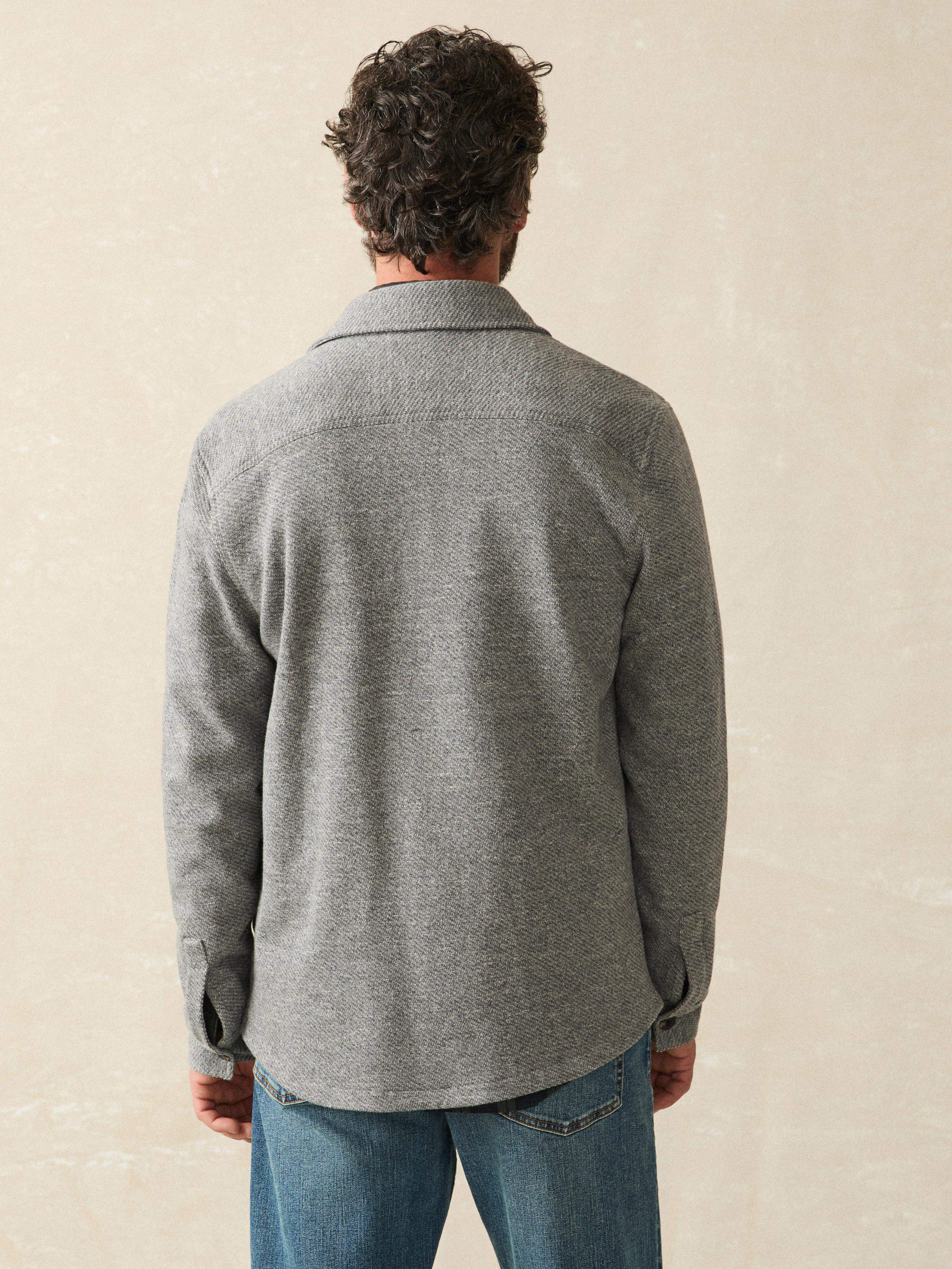 Inlet Knit CPO - Medium Grey Melange | Faherty Brand