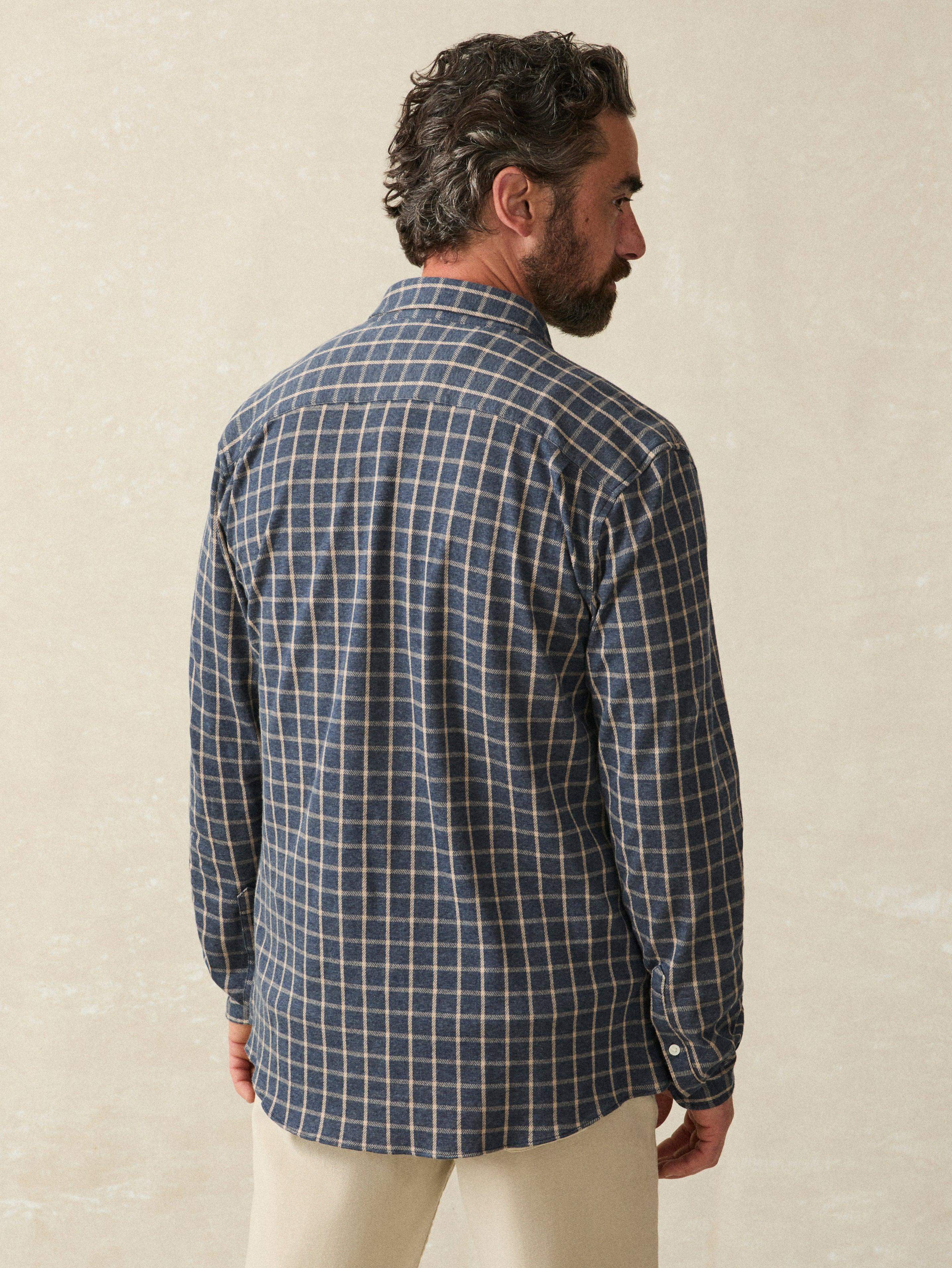 Coastline Knit Shirt - Twilight Check | Faherty Brand