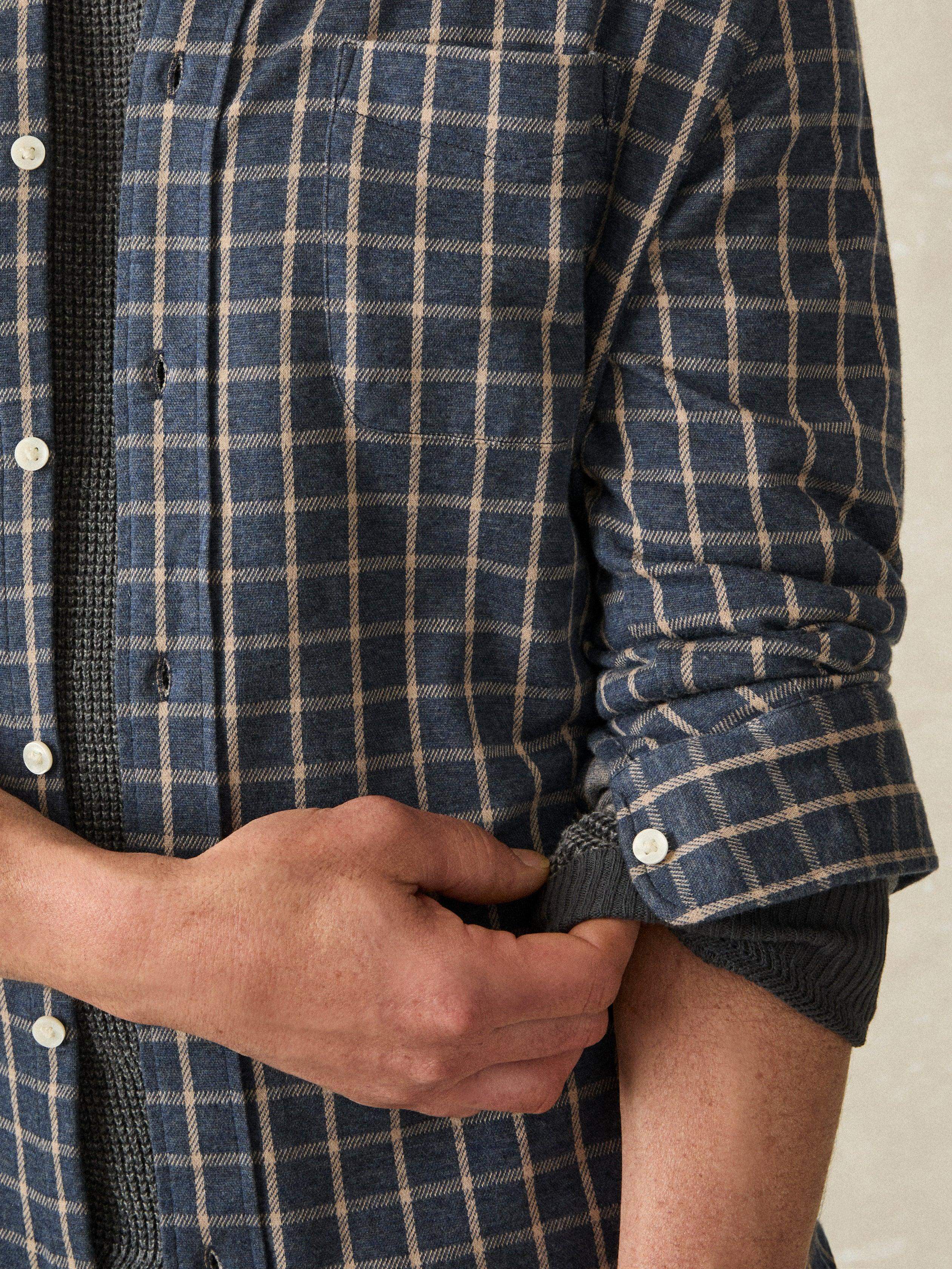 Coastline Knit Shirt - Twilight Check | Faherty Brand