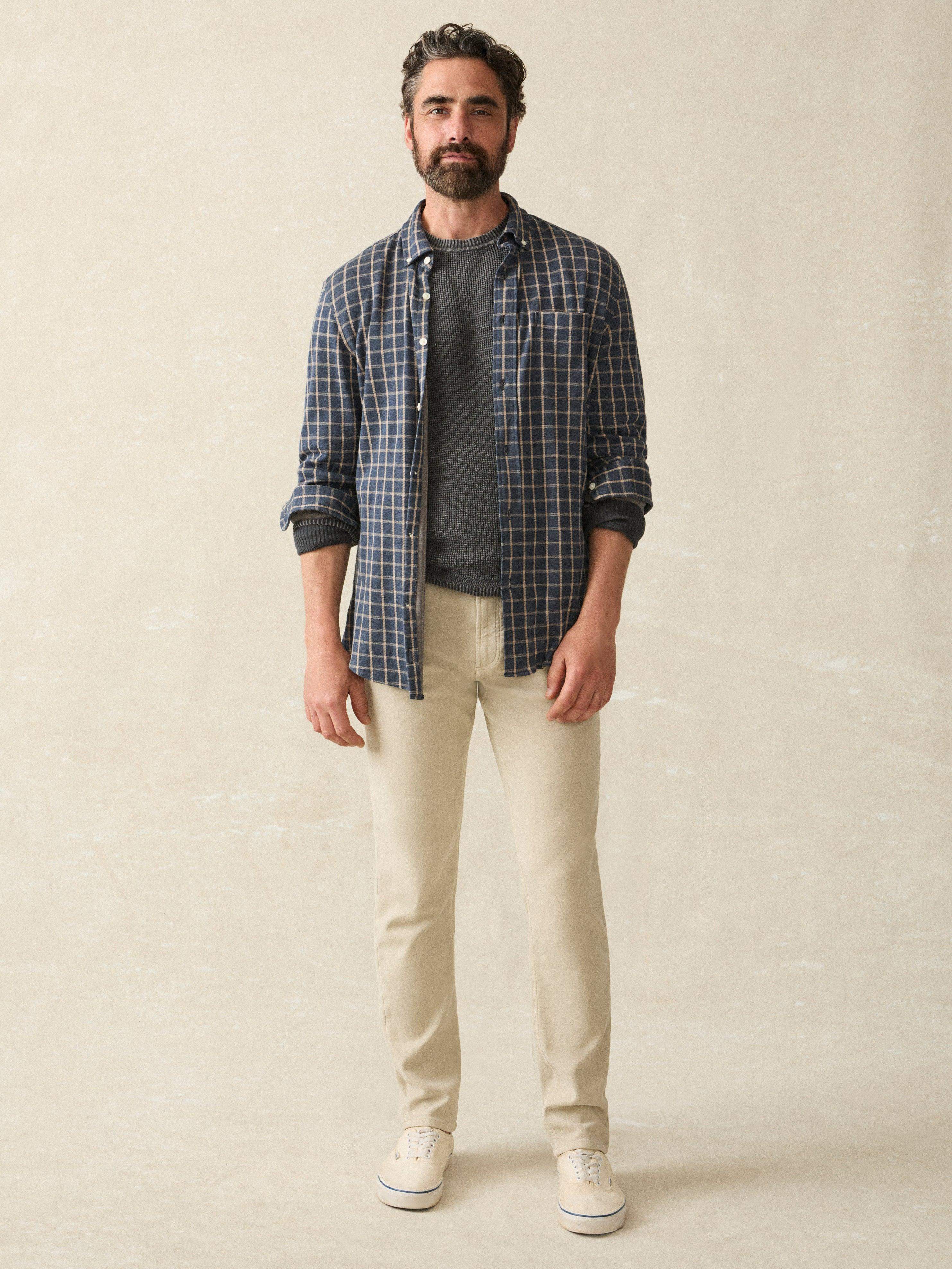 Coastline Knit Shirt - Twilight Check | Faherty Brand