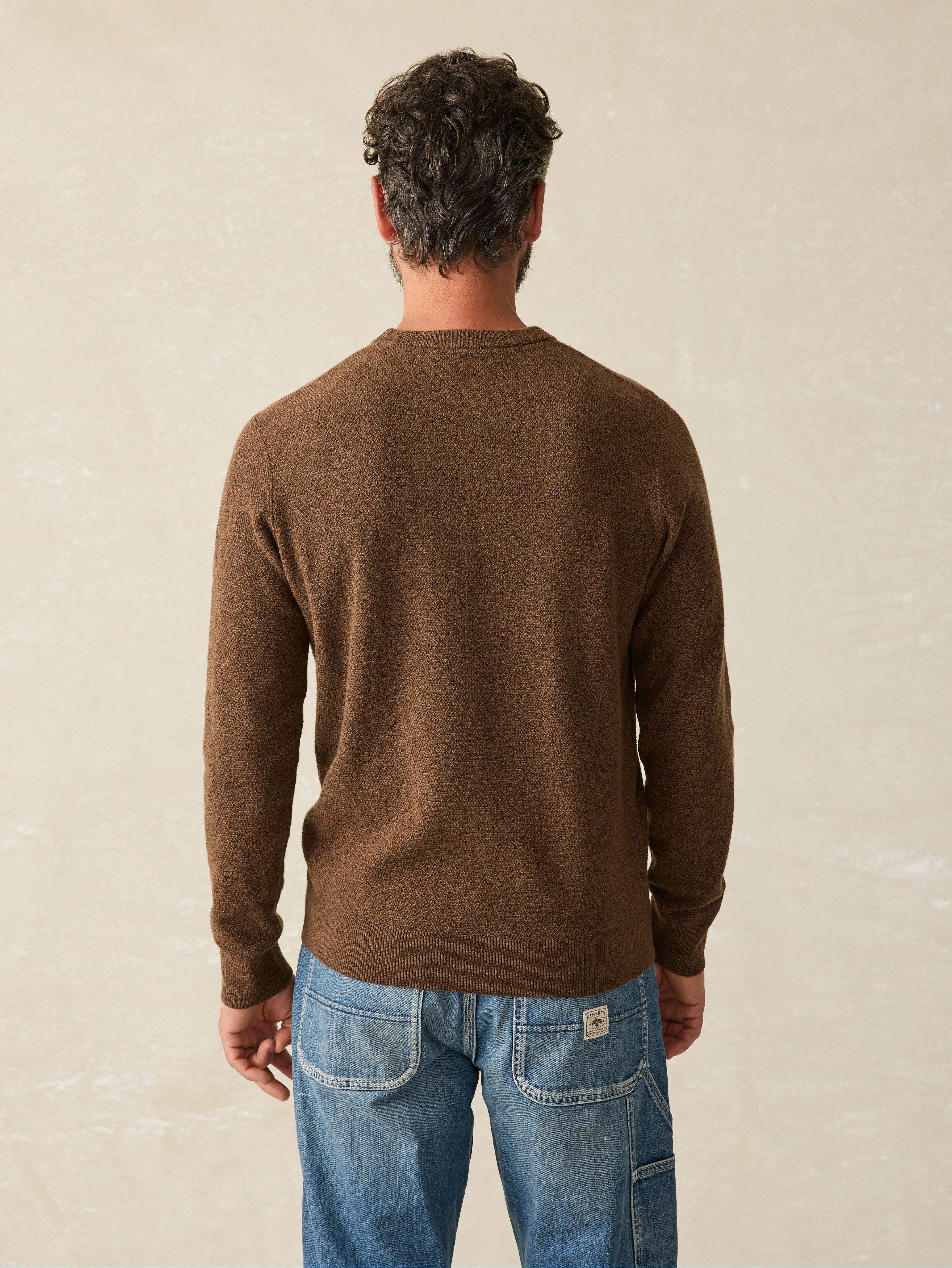 Jackson Crew Sweater - Trail Brown Heather | Faherty Brand
