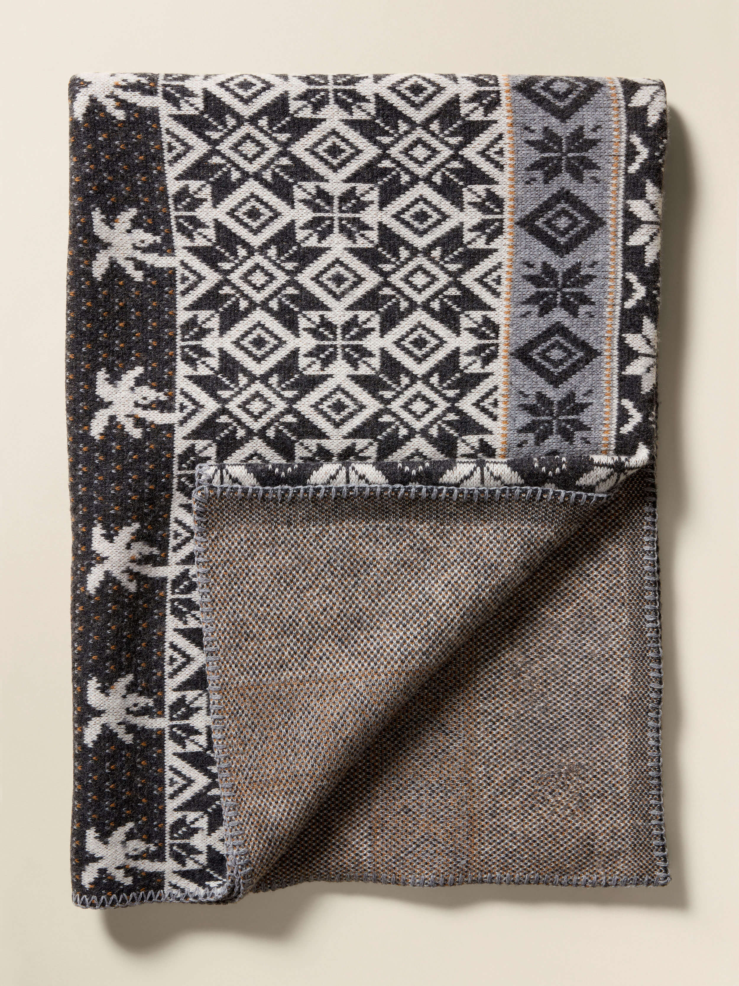 FA25 FAHERTY HAH2504 CCT NordicFairisleBlanket CharcoalWinterBeach FRONT 1 RETOUCHED PDP