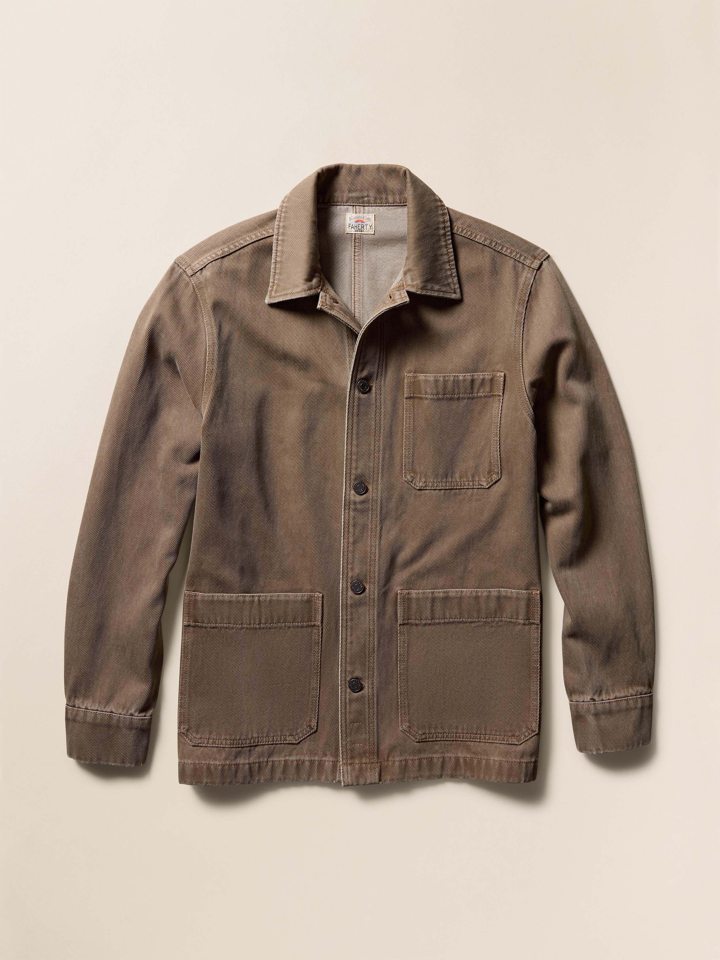High Ridge Twill Studio Jacket - Almond Hill Wash | Faherty Brand