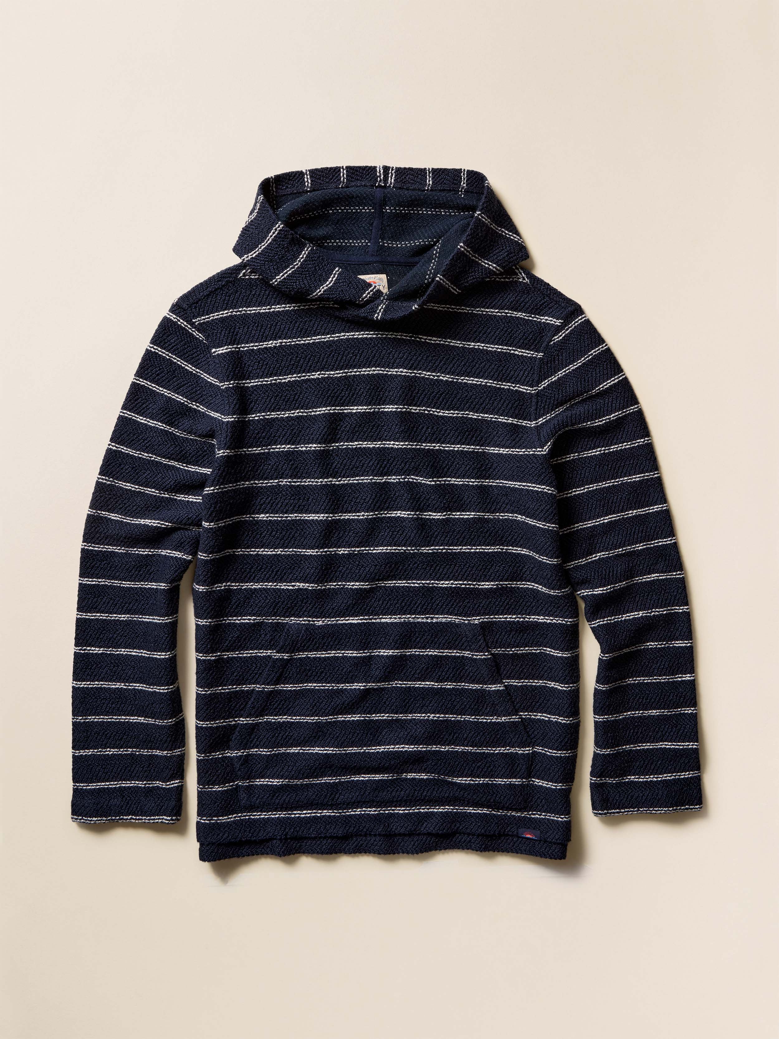 Whitewater Hoodie - Navy Point Stripe