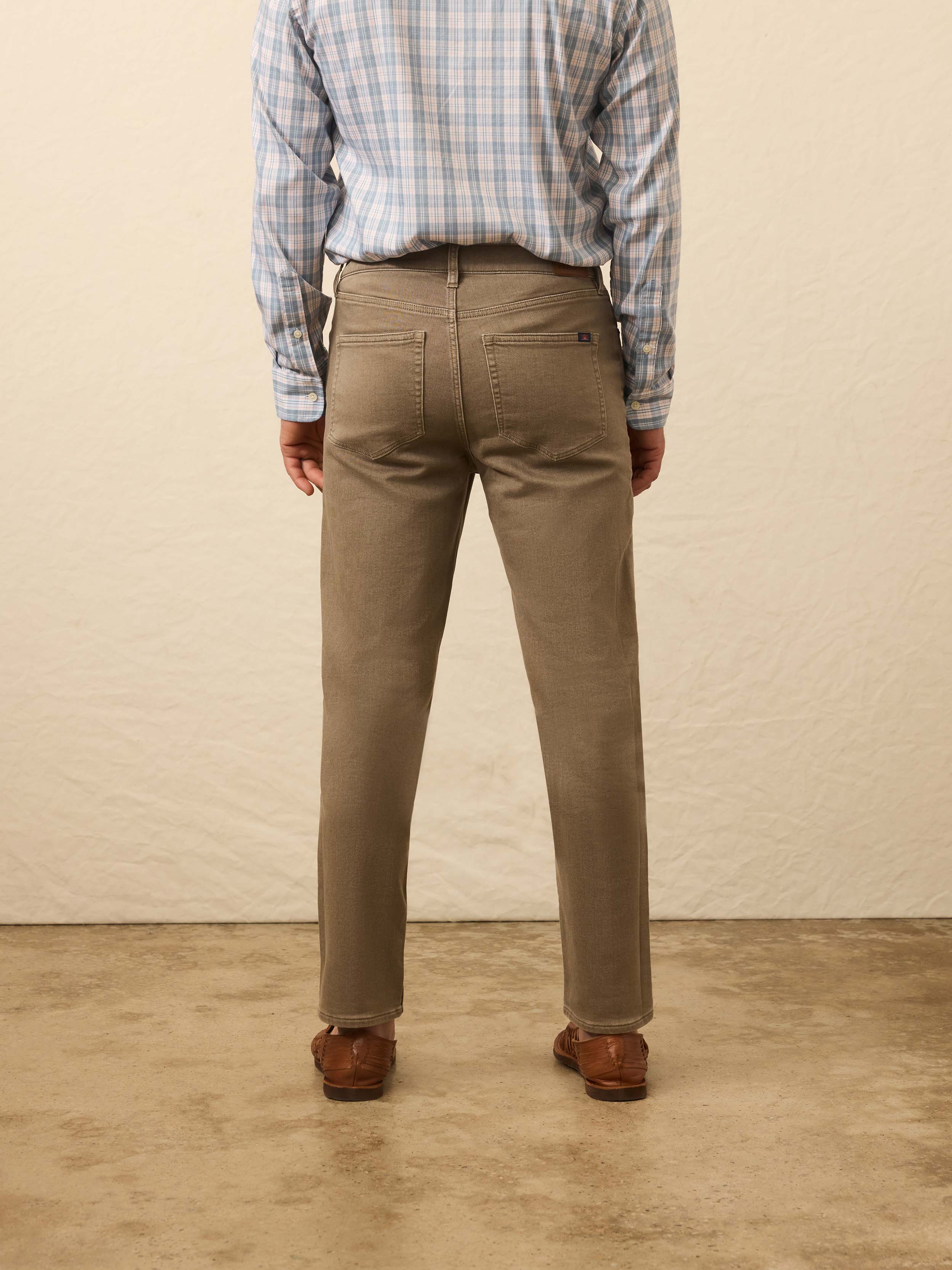 Stretch Terry 5-Pocket Pant - Driftwood | Faherty Brand