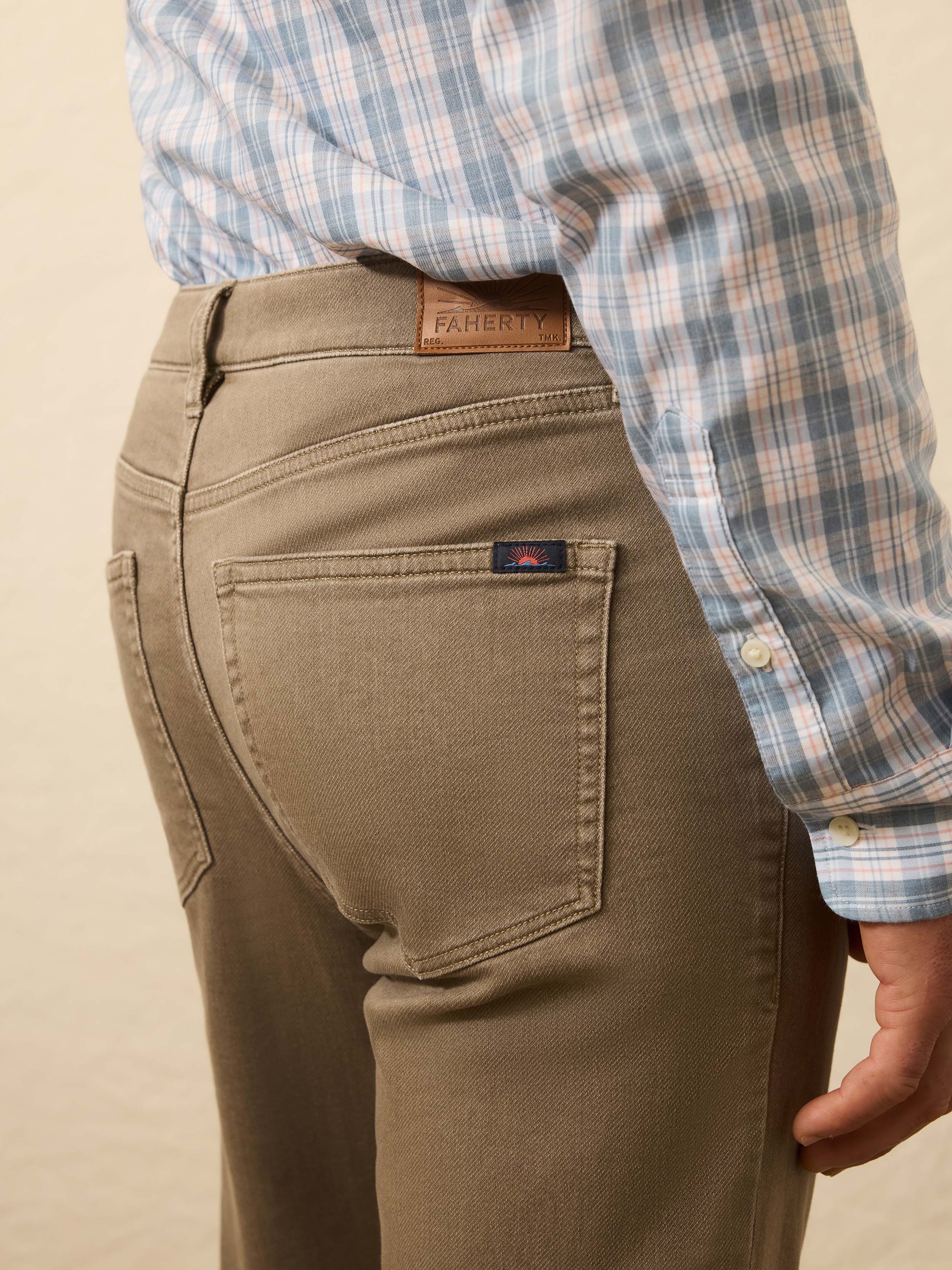 Stretch Terry 5-Pocket Pant - Driftwood | Faherty Brand