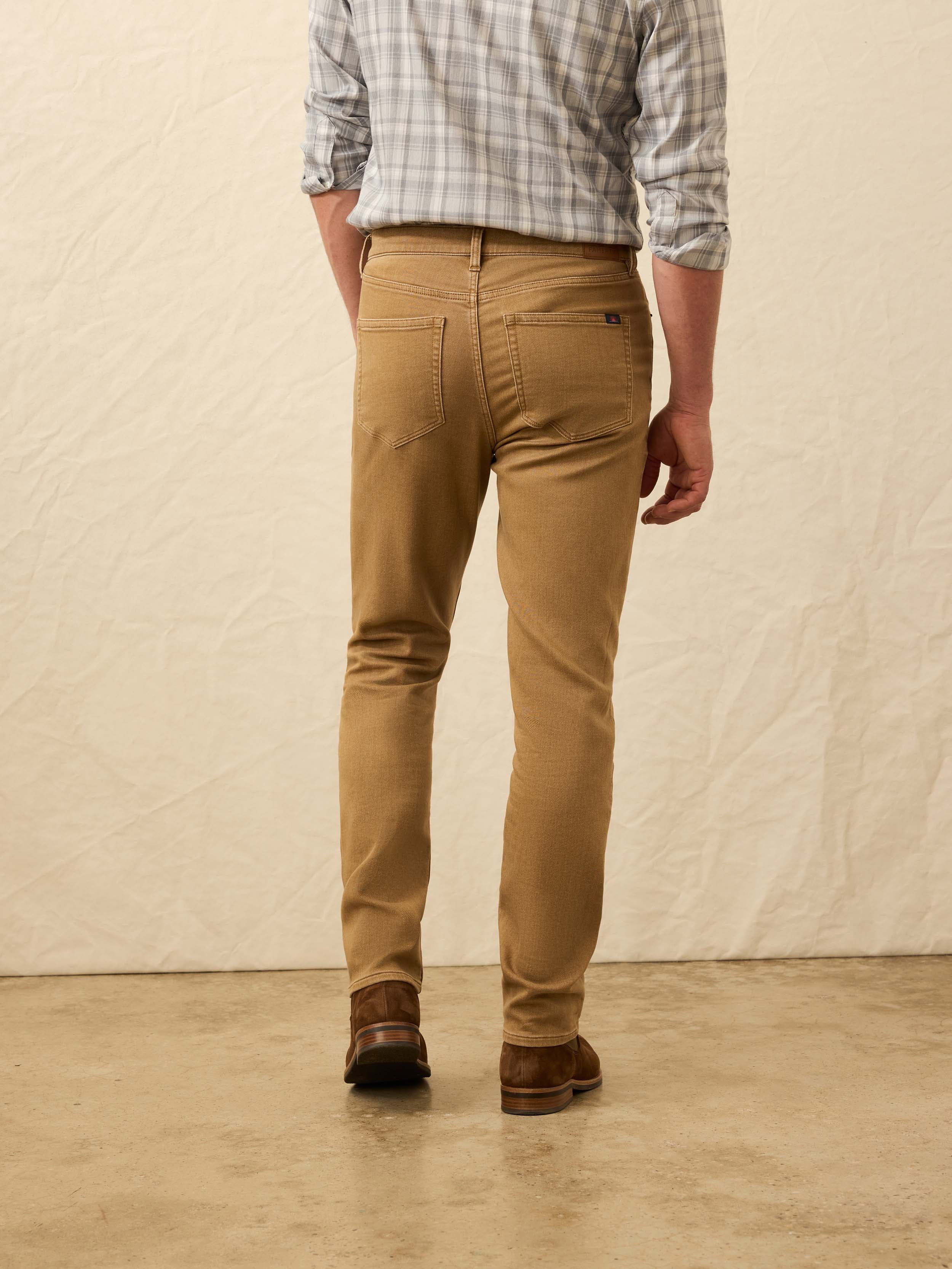 Stretch Terry 5-Pocket Pant - Elk Brown | Faherty Brand