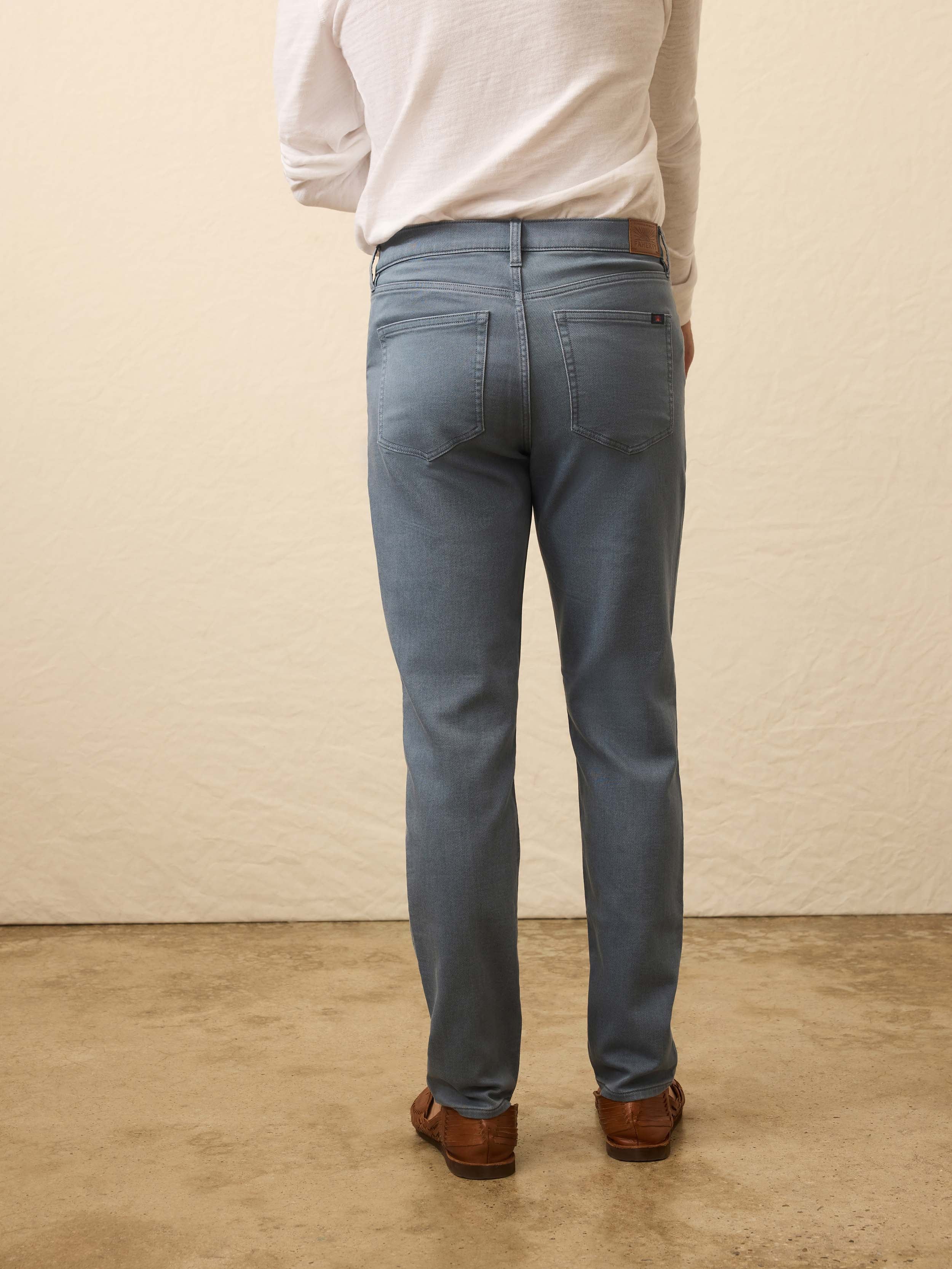 Stretch Terry 5-Pocket Pant - Rocky Blue | Faherty Brand