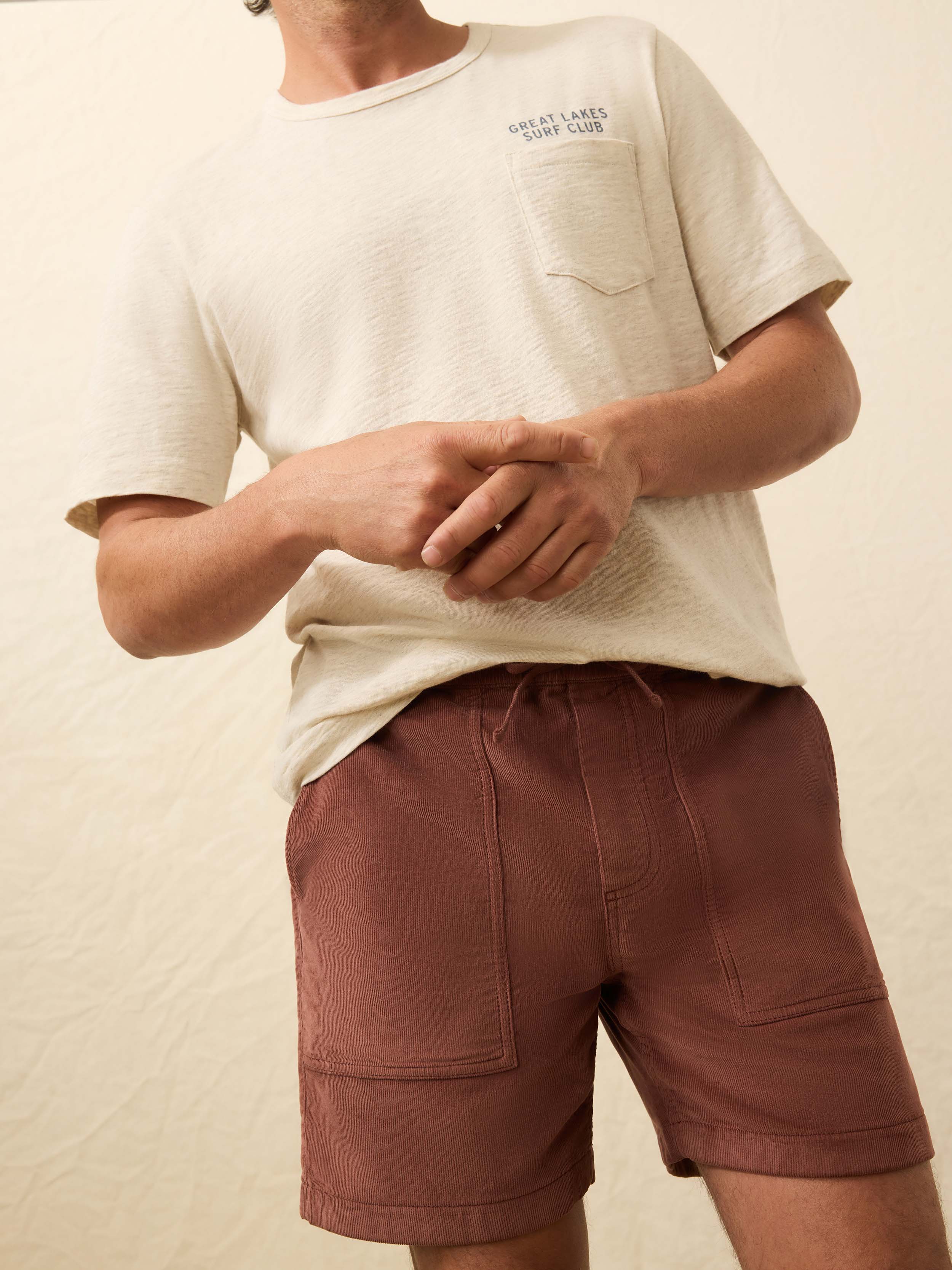 Corduroy Drawstring Utility Short - Chestnut Ridge | Faherty Brand