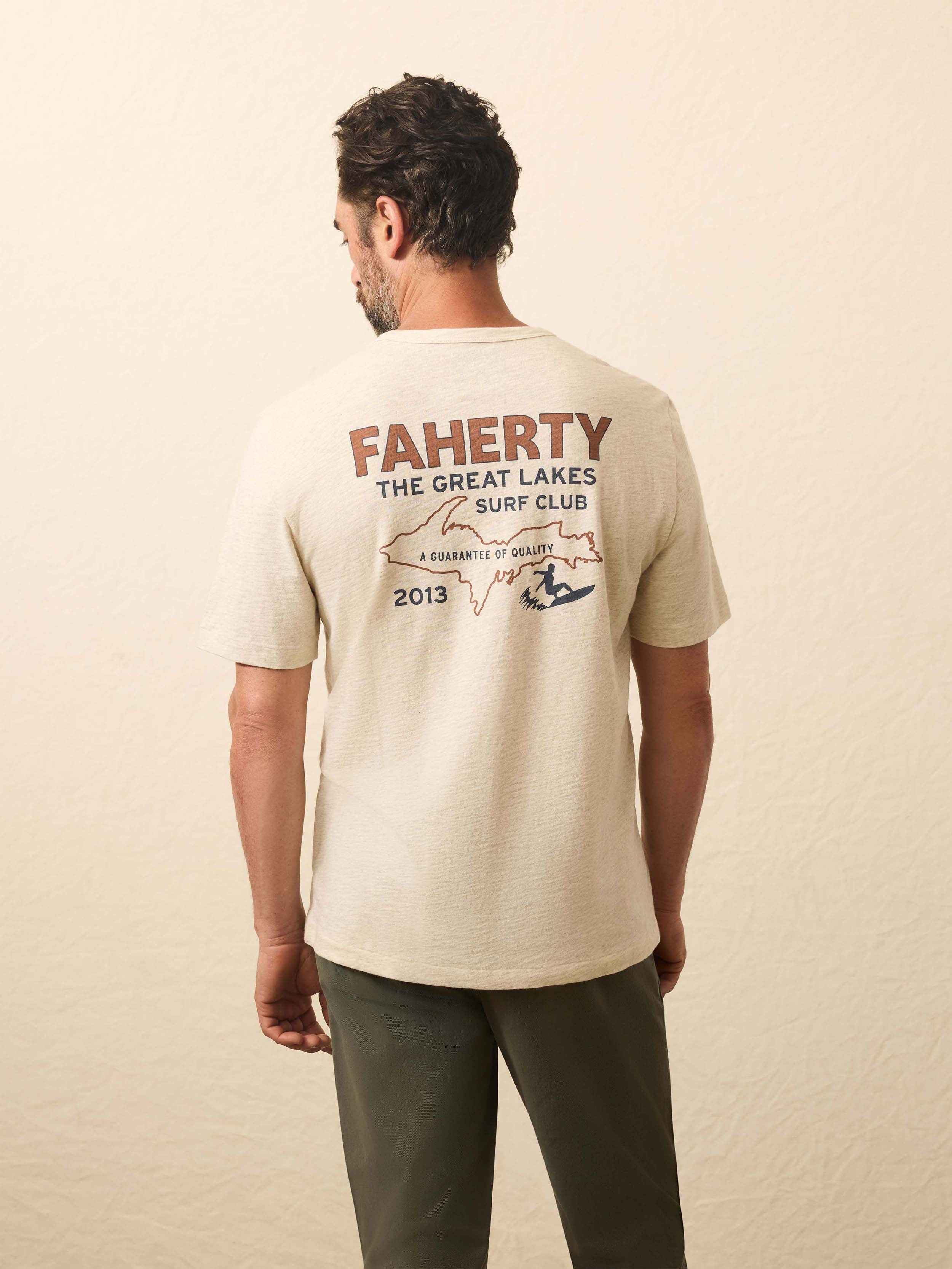 Sunwashed Graphic Tee - Island Dune Heather | Faherty Brand