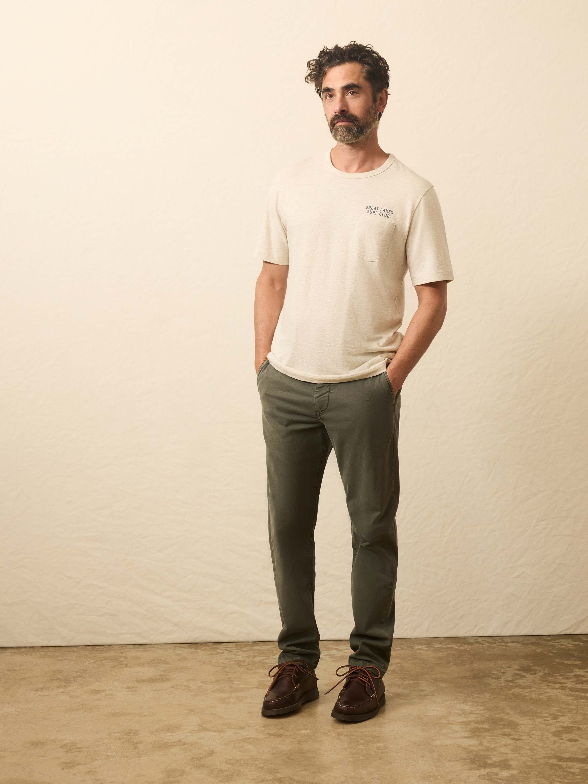 Sunwashed Graphic Tee - Island Dune Heather | Faherty Brand