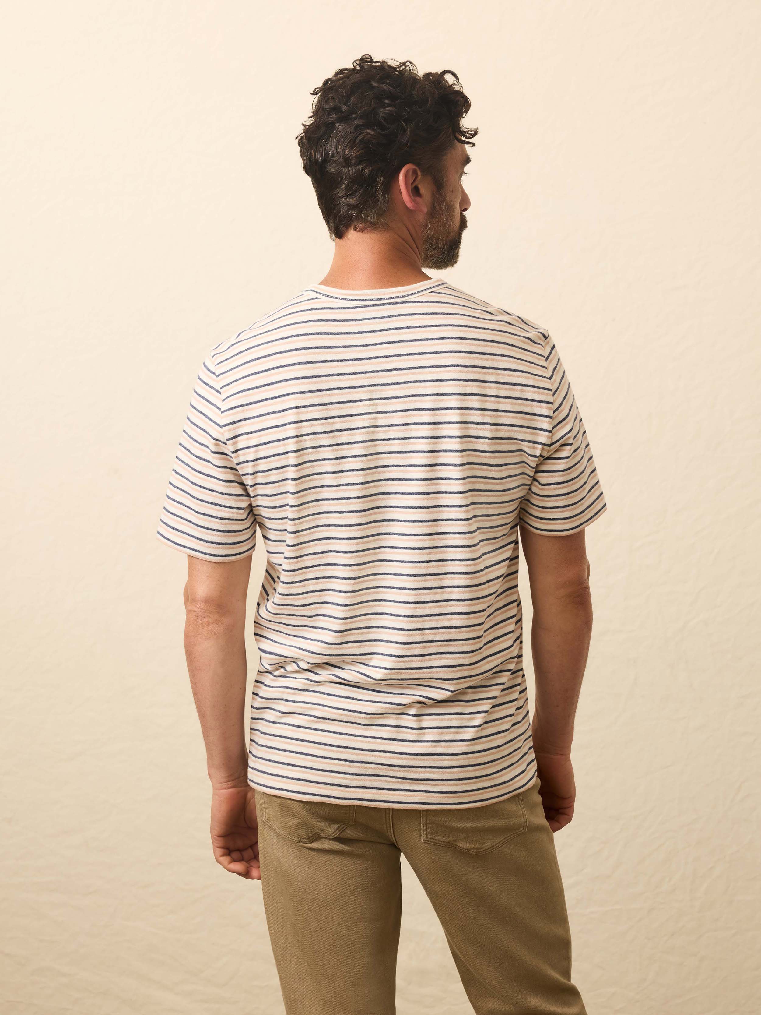 Sunwashed Regenerative Tee - Canyon Creek Stripe | Faherty Brand