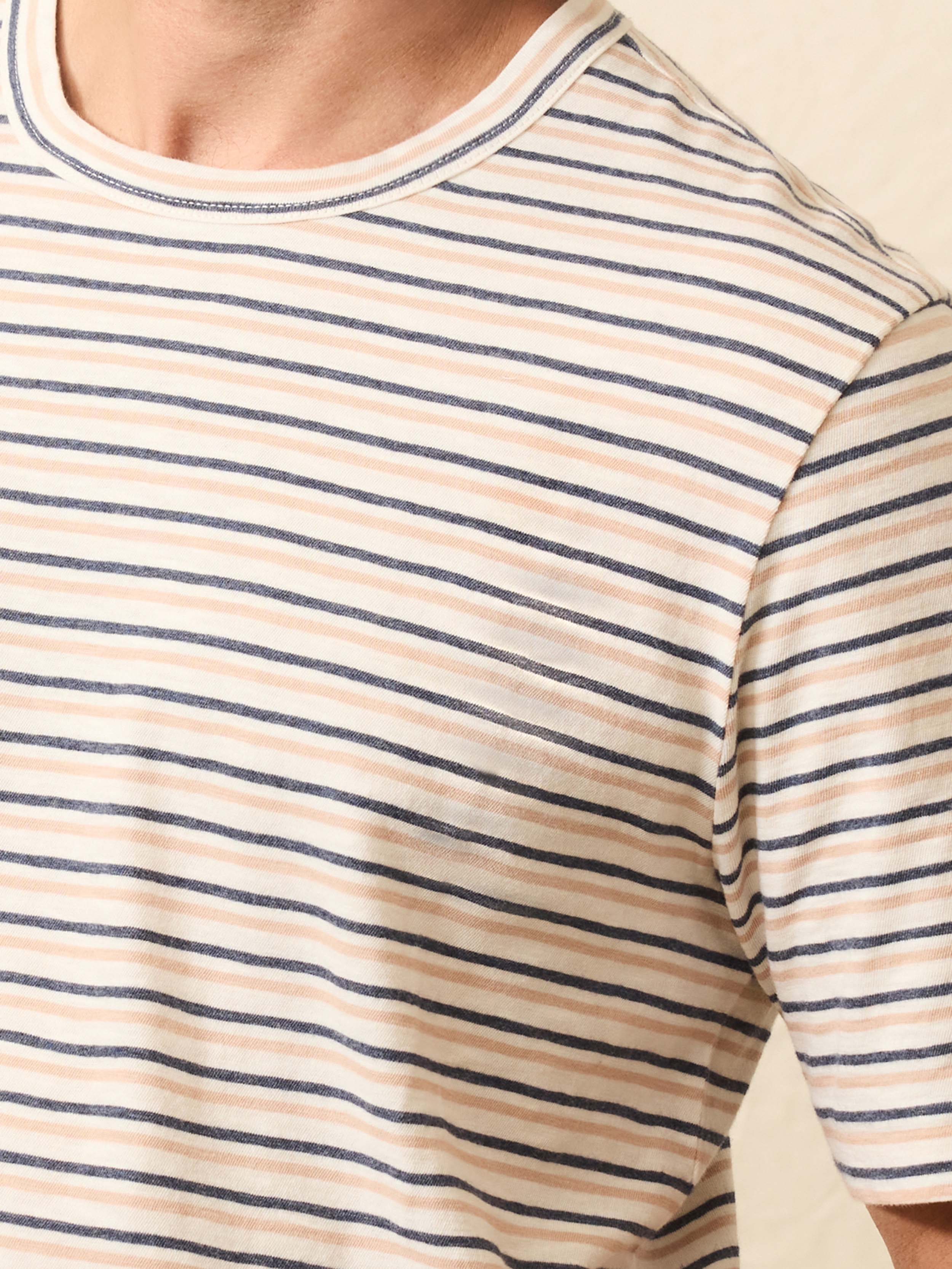 Sunwashed Regenerative Tee - Canyon Creek Stripe | Faherty Brand