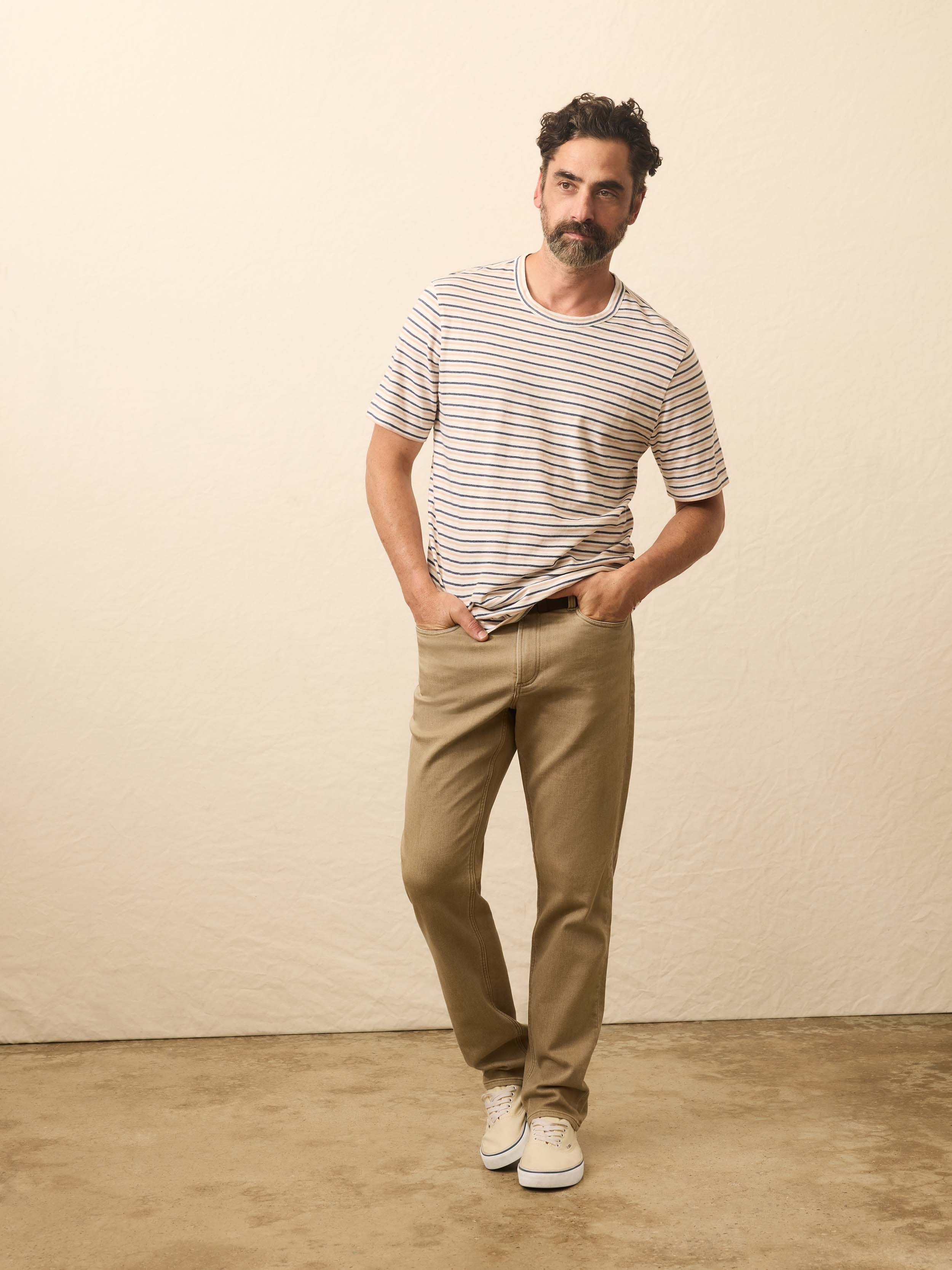 Sunwashed Regenerative Tee - Canyon Creek Stripe | Faherty Brand