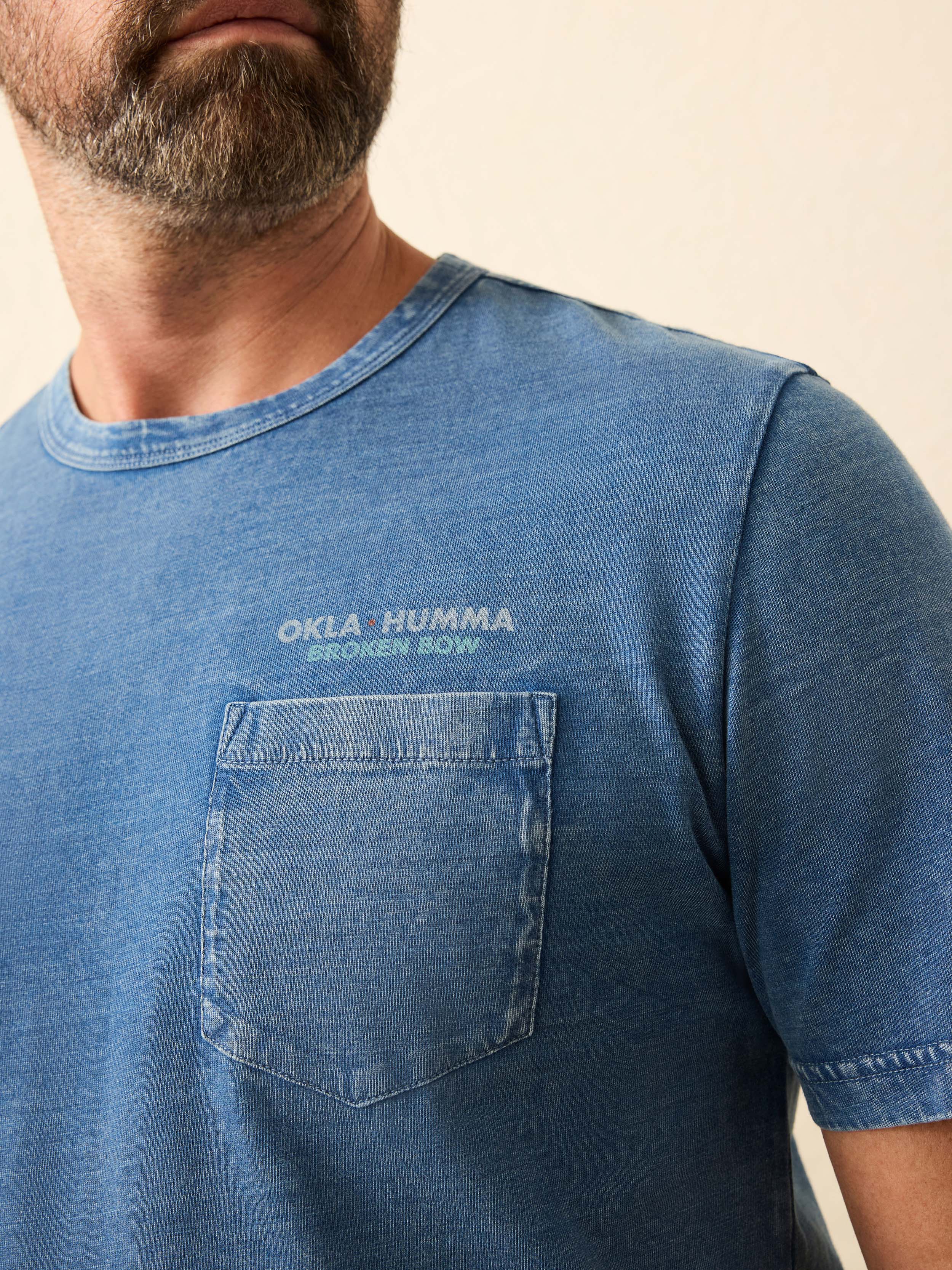 Steven Paul Judd Thunderbird Indigo Tee - Storm River Wash | Faherty Brand