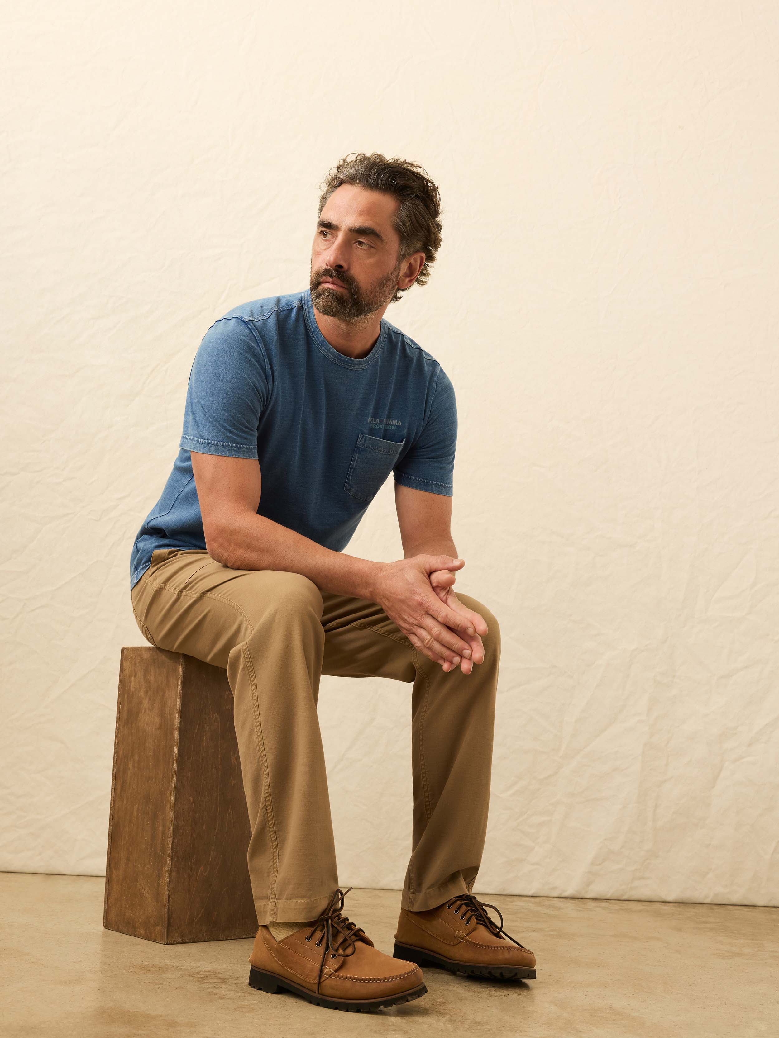 Steven Paul Judd Thunderbird Indigo Tee - Storm River Wash | Faherty Brand