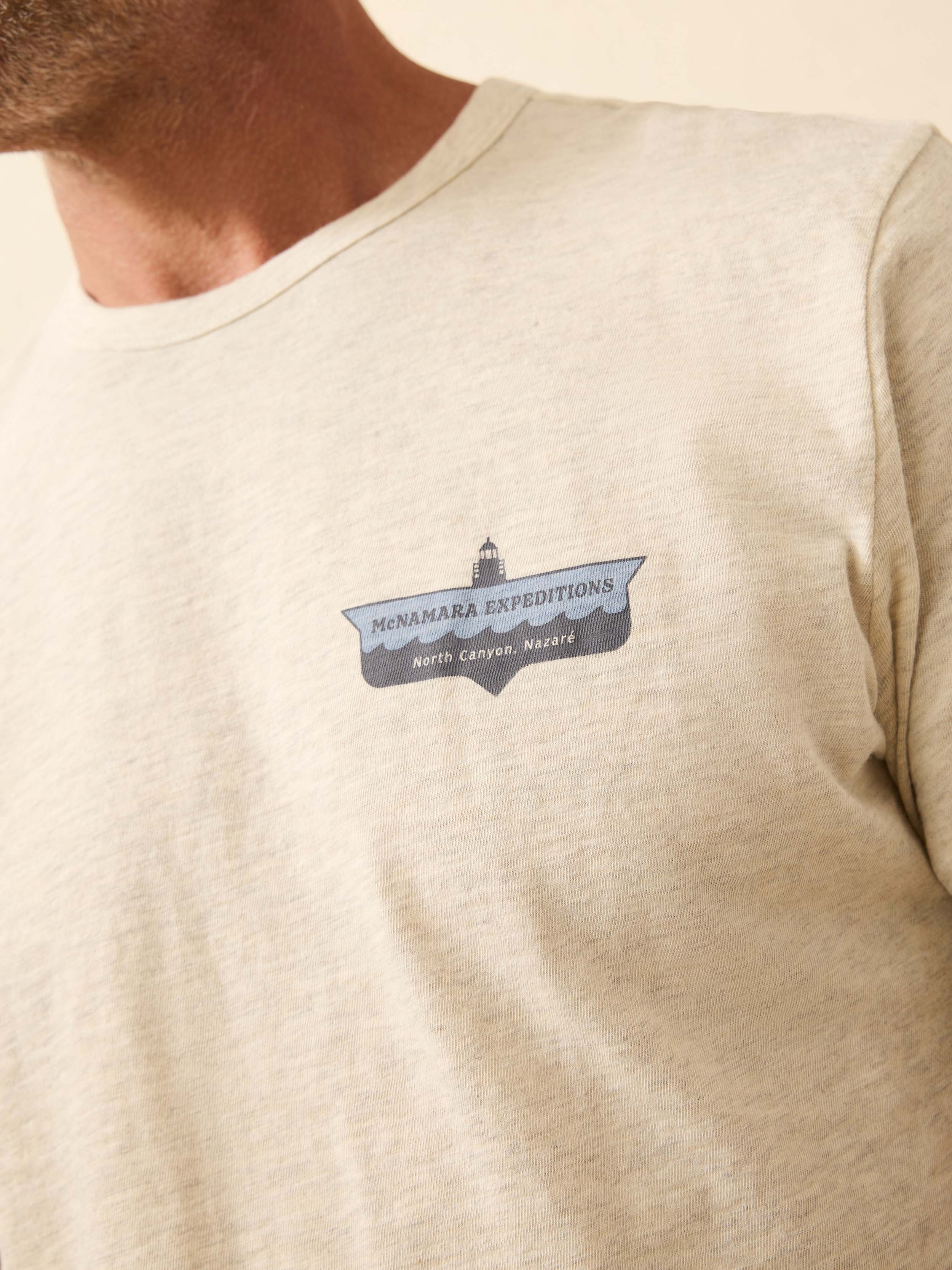 Nazare Sunwashed Tee - Island Dune Heather | Faherty Brand