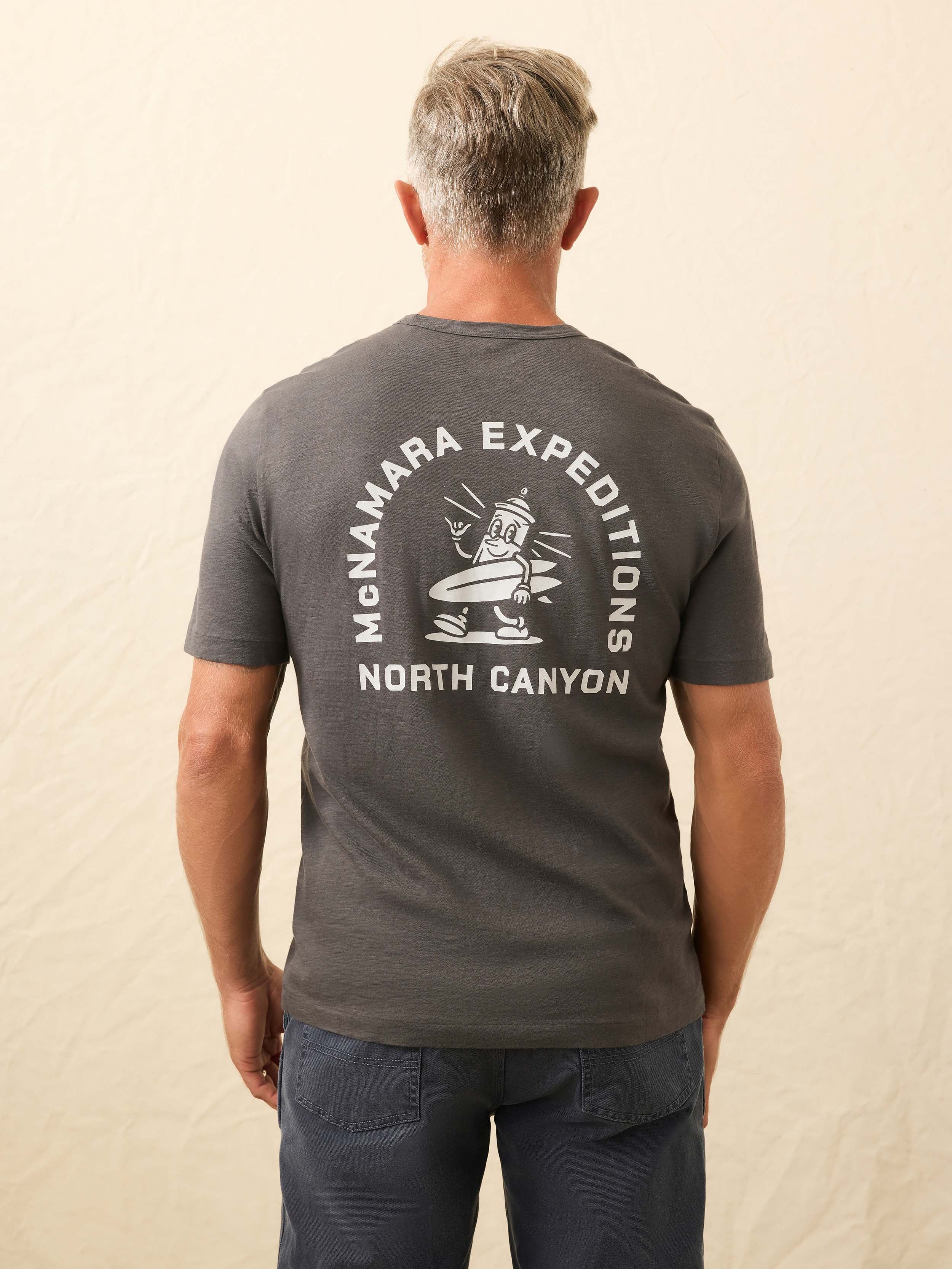 Nazare Sunwashed Tee - Graphite | Faherty Brand